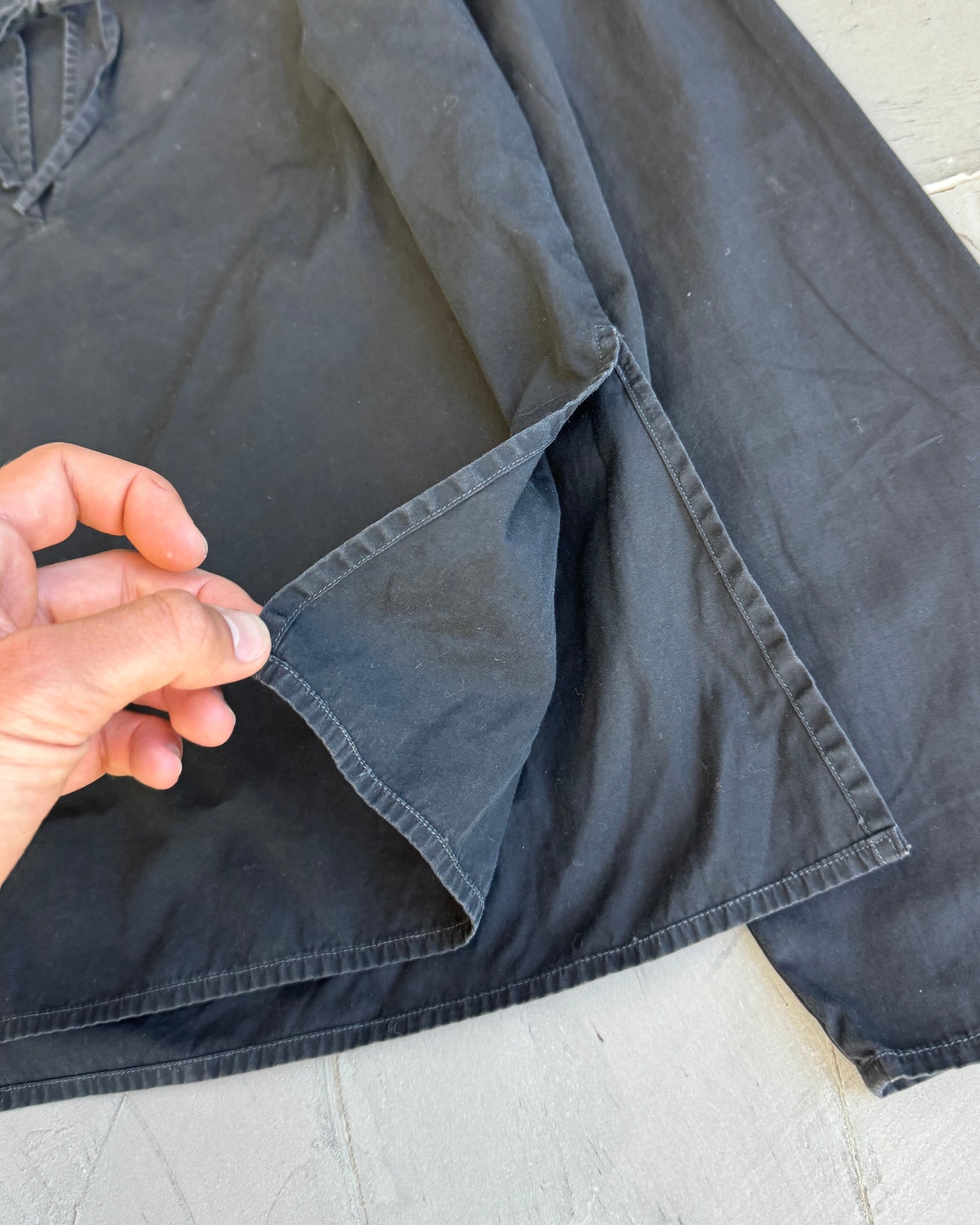 Yves Saint Laurent 90's Rive Gauche Black Cotton Blouse Shirt - M