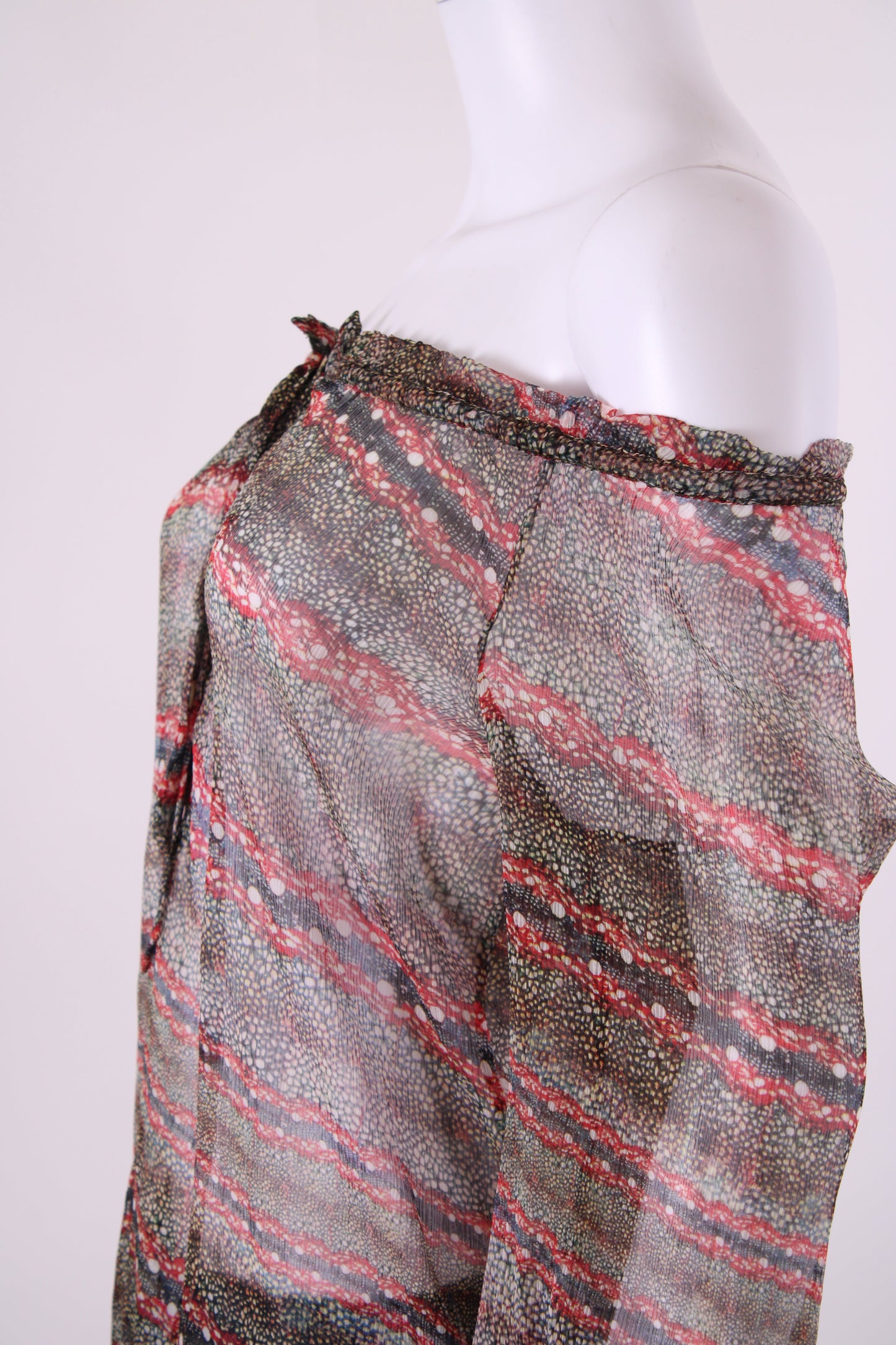 Isabel Marant Etoile L/S Print Blouse Beige/ Red 8 | O/S, Beige