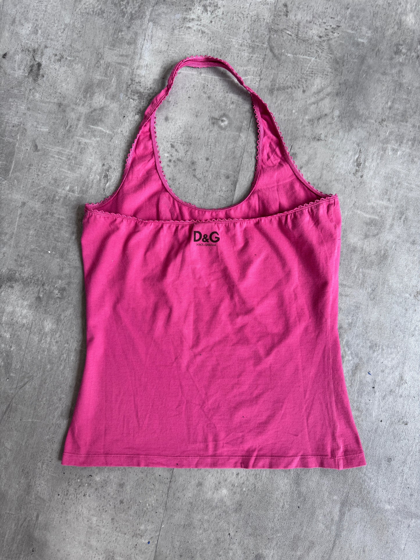 D&G Pink Abstract Collage Cami Top