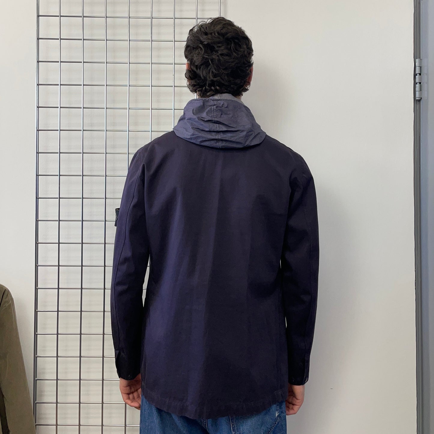 Stone Island Navy SS05 Concealed Hood Chore Jacket | Large, Navy