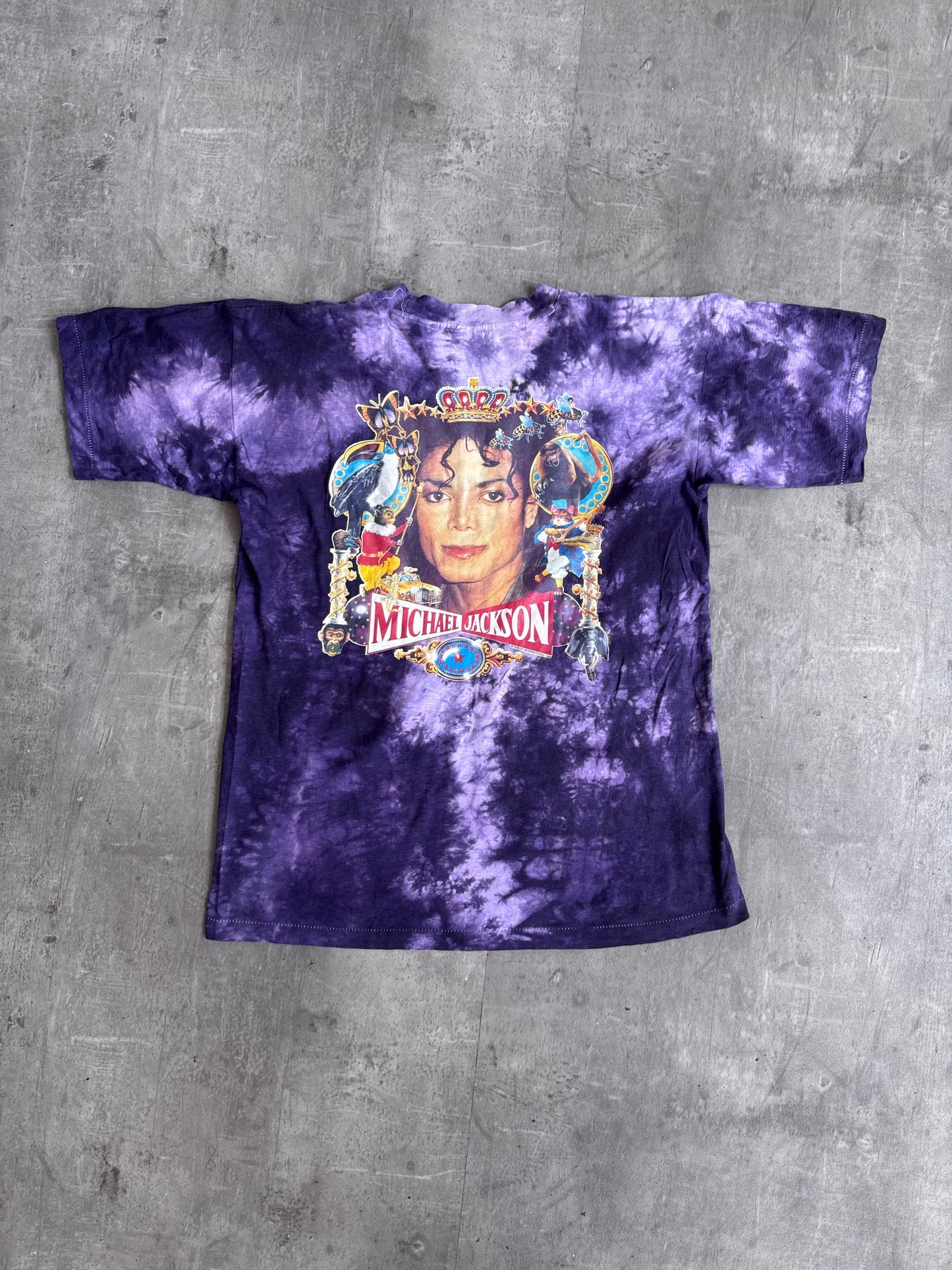 1992 Michael Jackson "Smooth Criminal" Purple Tie Die Graphic Tee