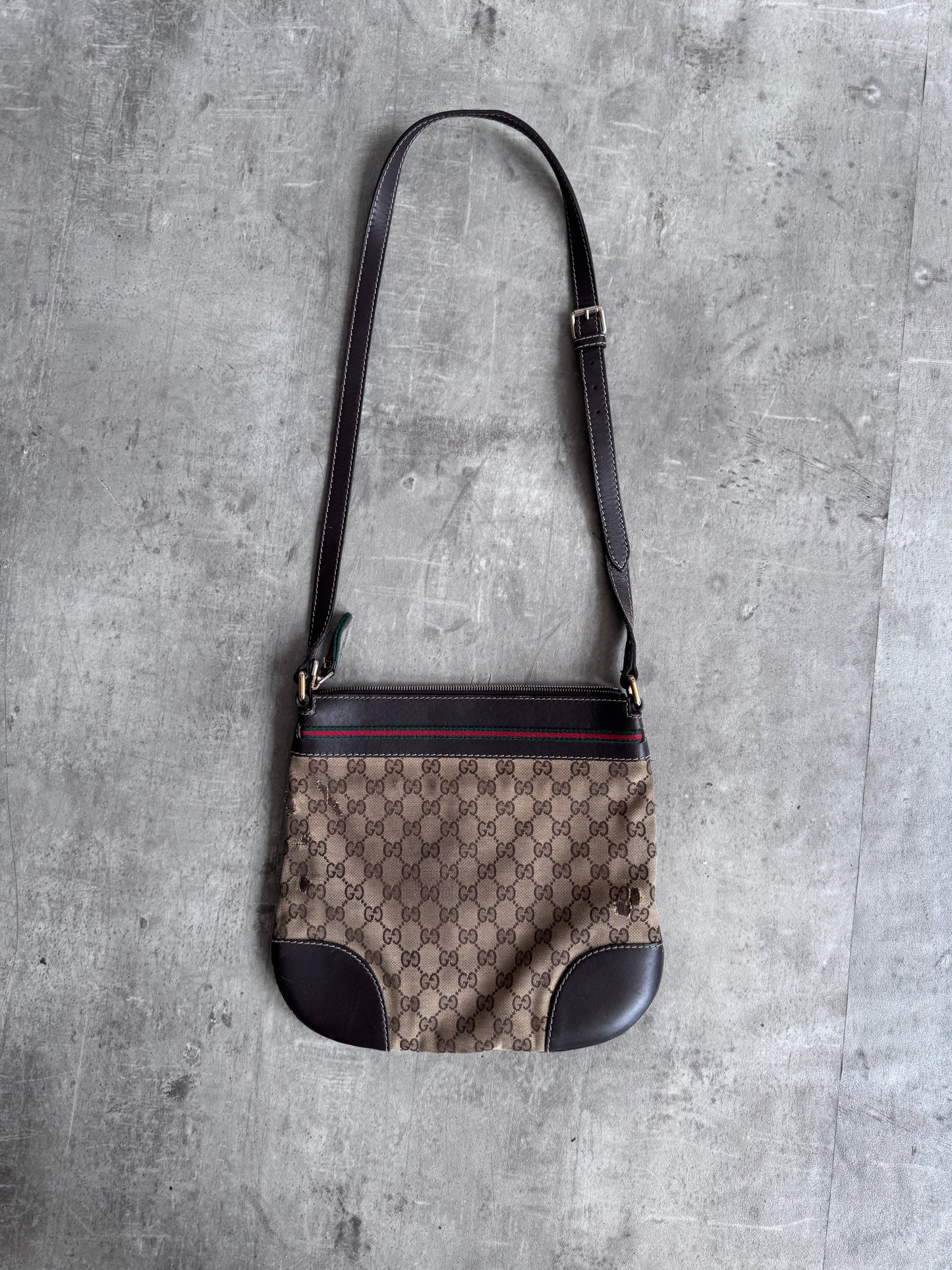 Gucci Monogram Canvas Mayfair Crossbody Bag