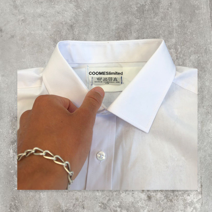 COOMES Limited Oversized Graphic White Shirt | Default Title, Blue