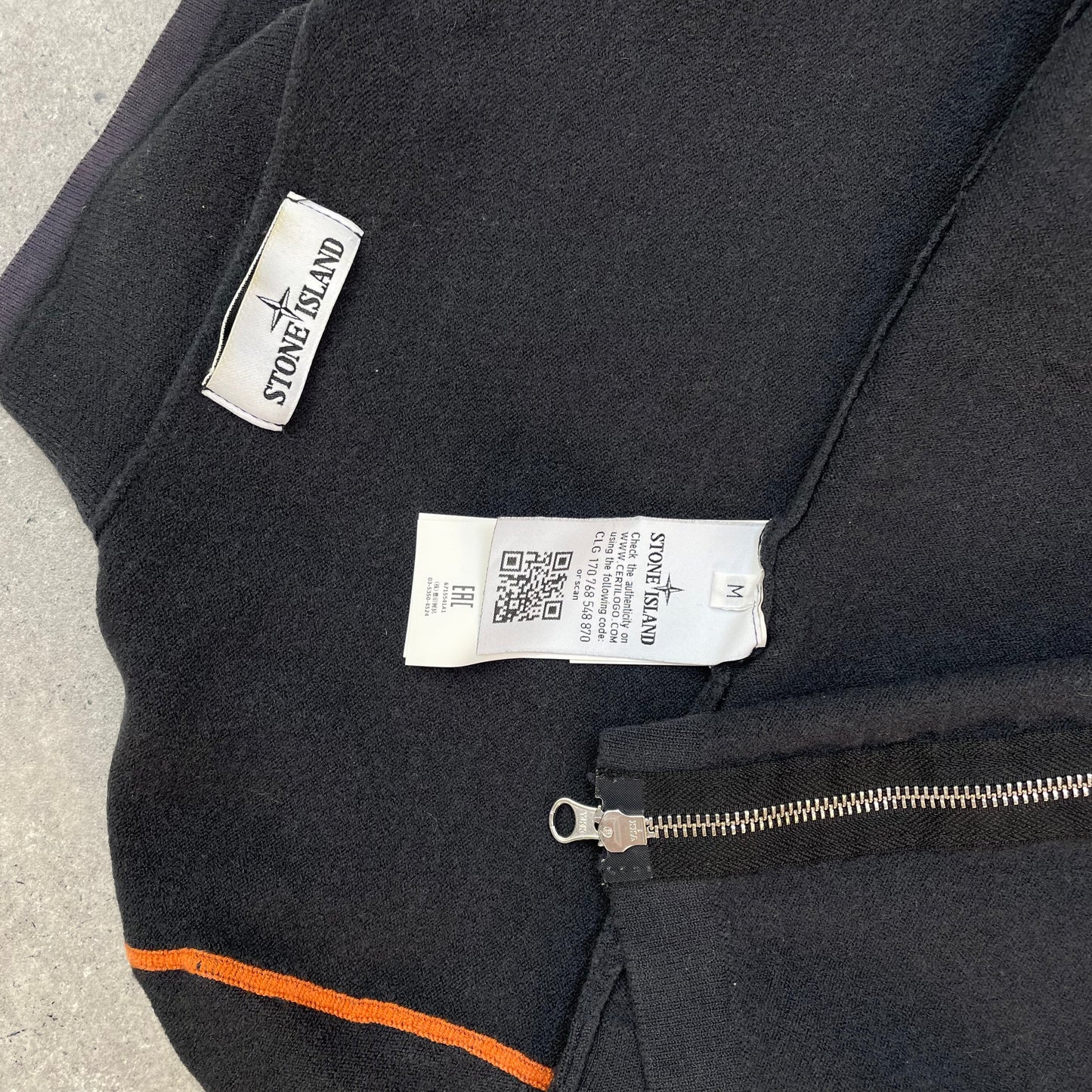 Stone Island Grey Zip-Through Lightweight Knit Jumper | Small, Multicoloured