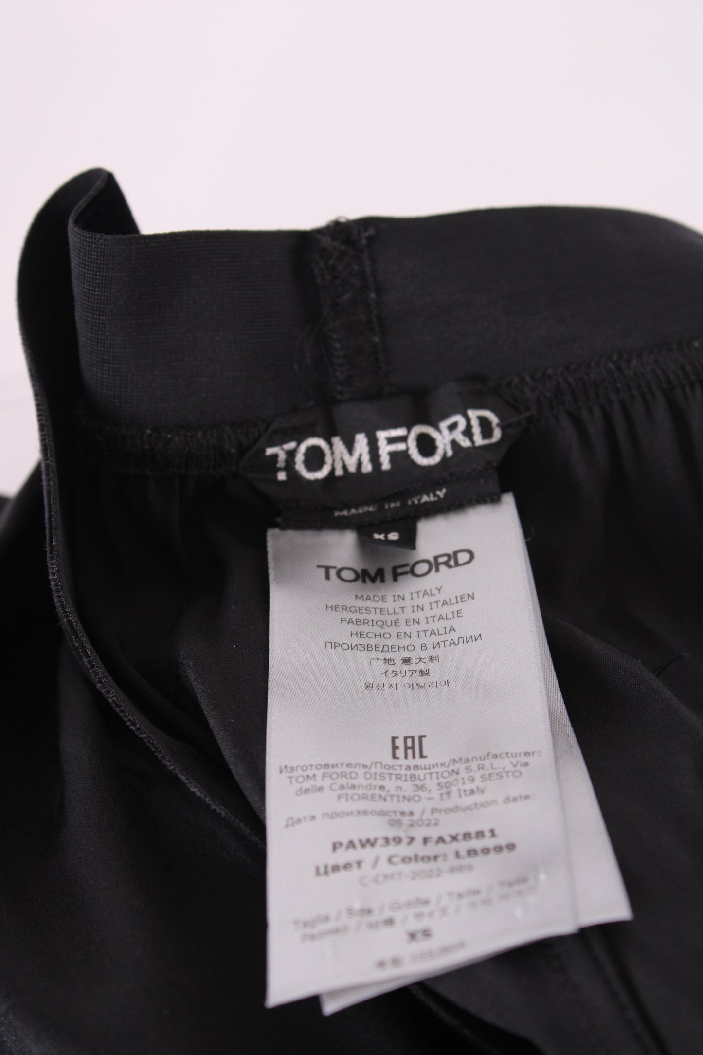 Tom Ford Logo Satin Trousers Black XS | XS, Black