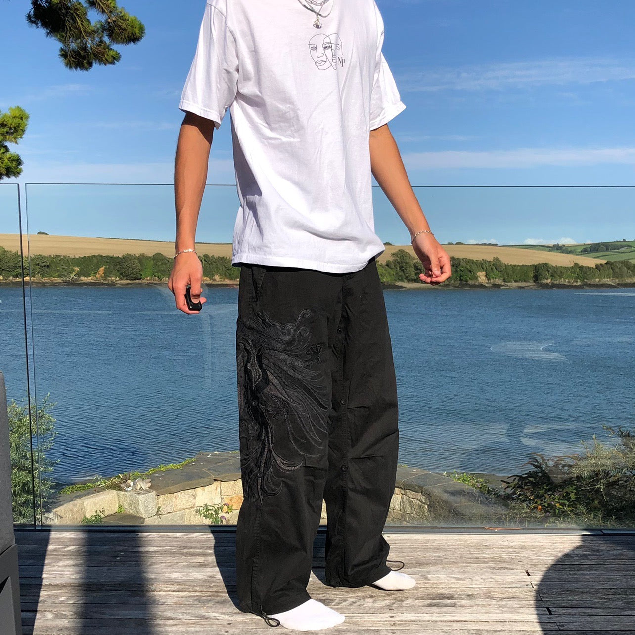 Maharishi Snopants Trousers with Dragon Embroidery | Default Title, Black
