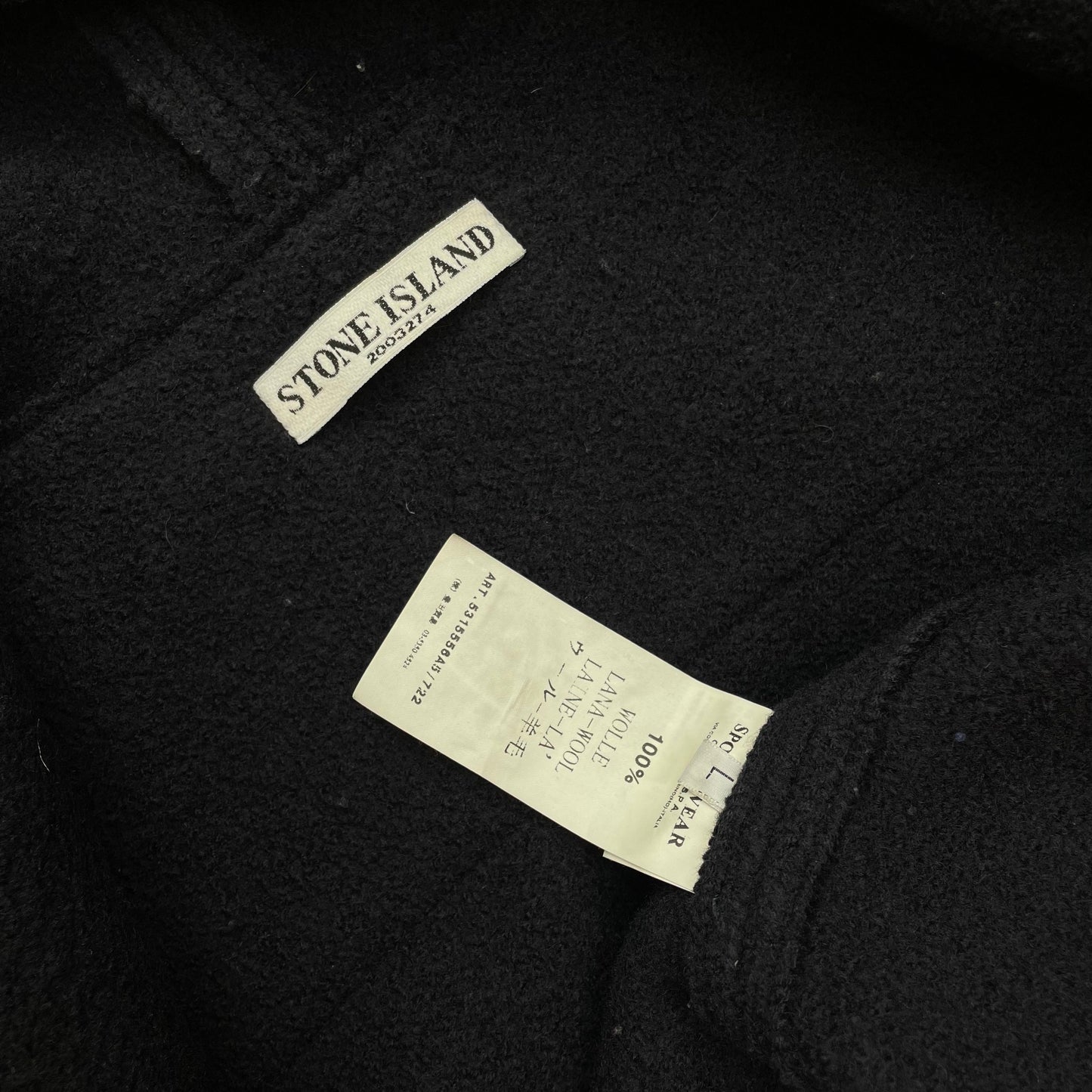 Stone Island Navy Hooded Wool Duffle Coat AW10 | O/S, Navy