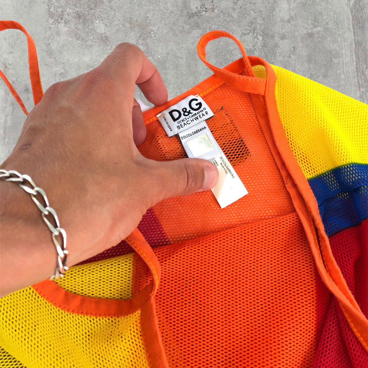 Dolce and Gabbana D&G Mesh Top and Skirt Set - D&G “Primary Colours” Beach Set | Default Title, Red