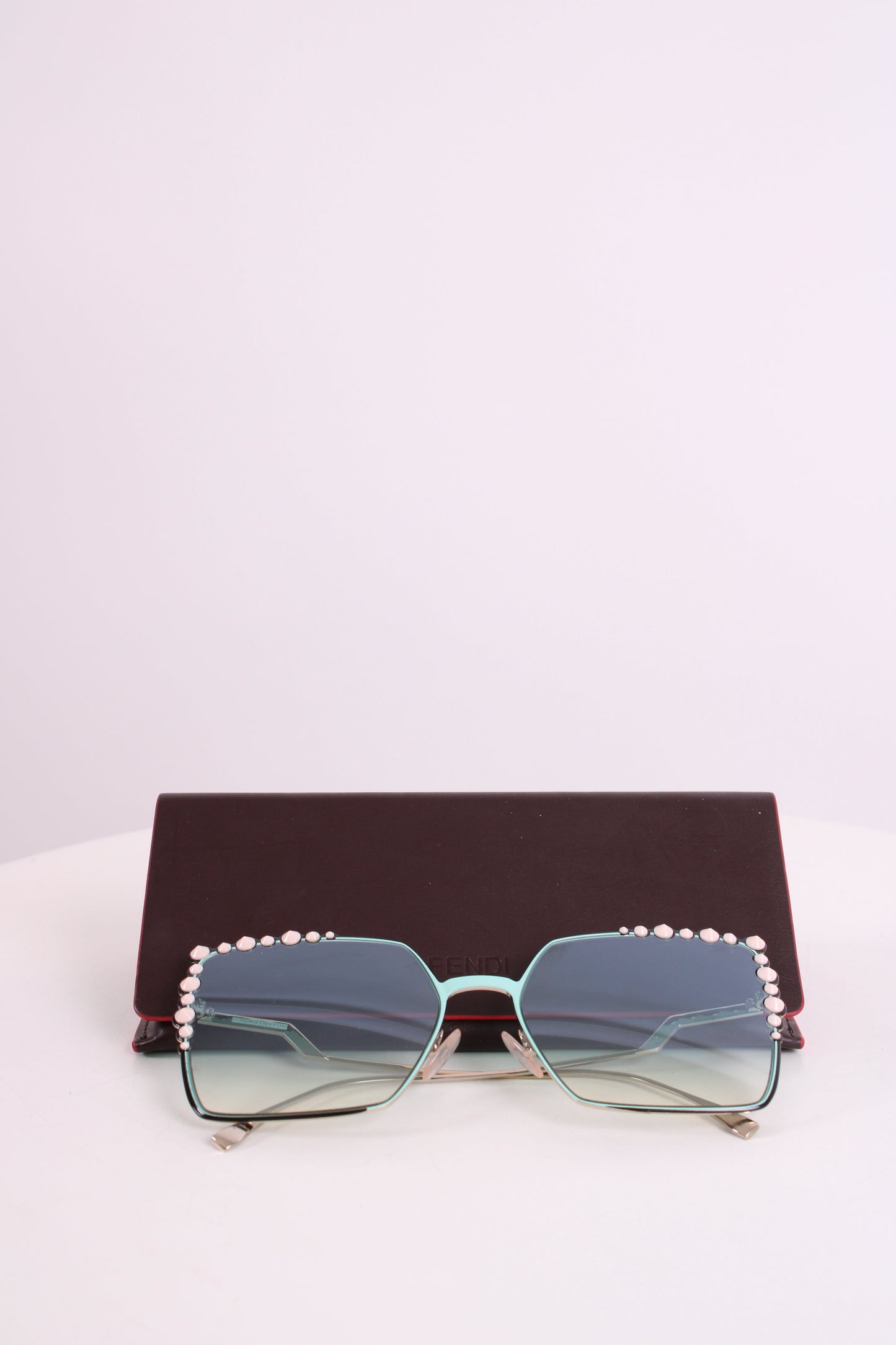 Fendi Embellished Square Sunglasses Green | O/S, Green