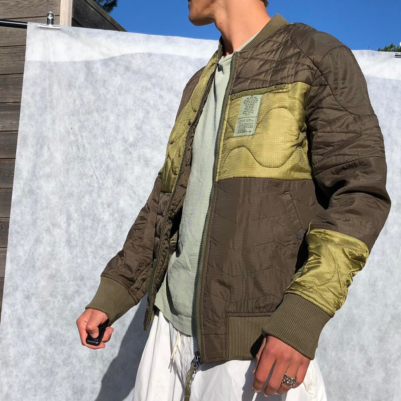 Maharishi Quilted Patchwork Bomber Jacket | Default Title, Olive Green