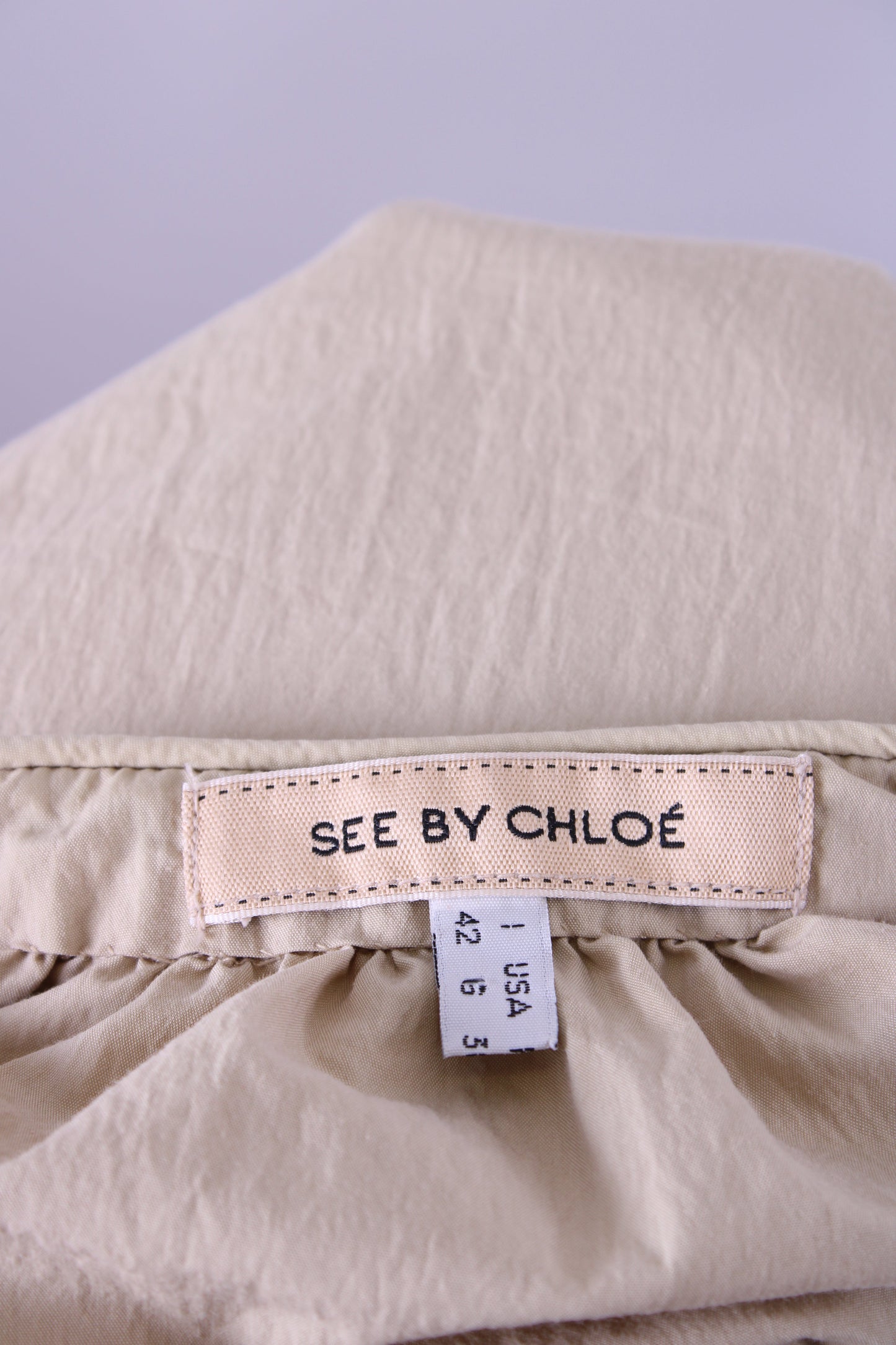 See By Chloe Lightweight Bomber Jacket Beige 10 | O/S, Beige