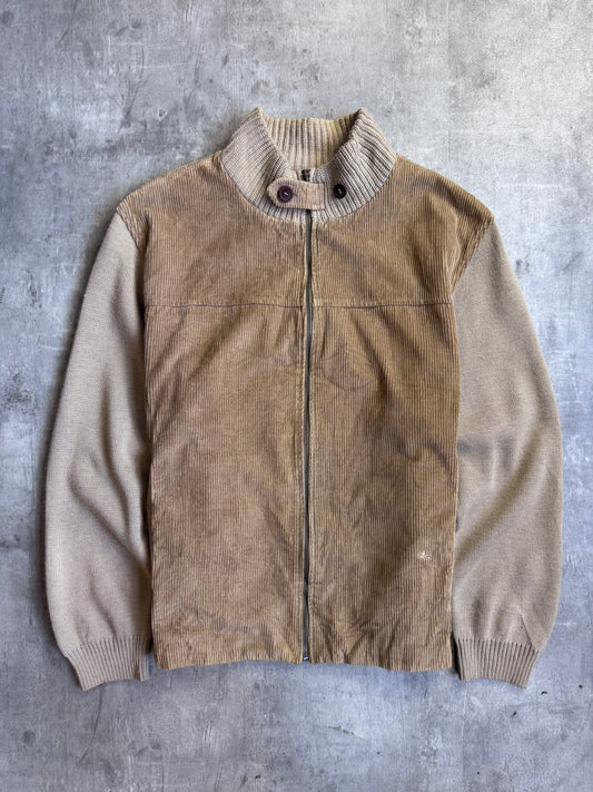 2000's Burberry Cord Front Rib Trim Cardigan