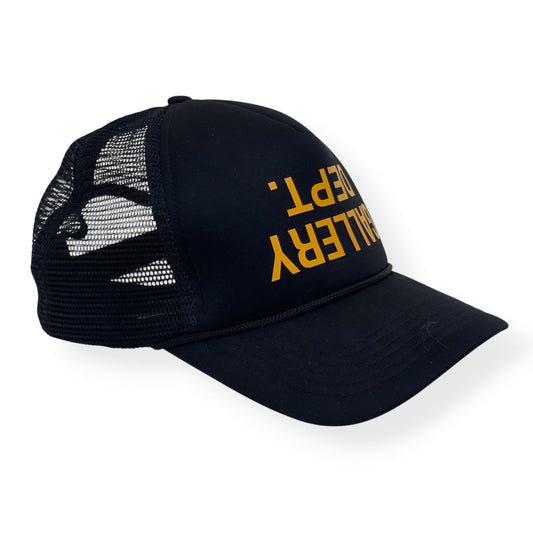 GALLERY DEPT. LOGO-PRINT MESH TRUCKER CAP BLACK O/S | O/S, Black