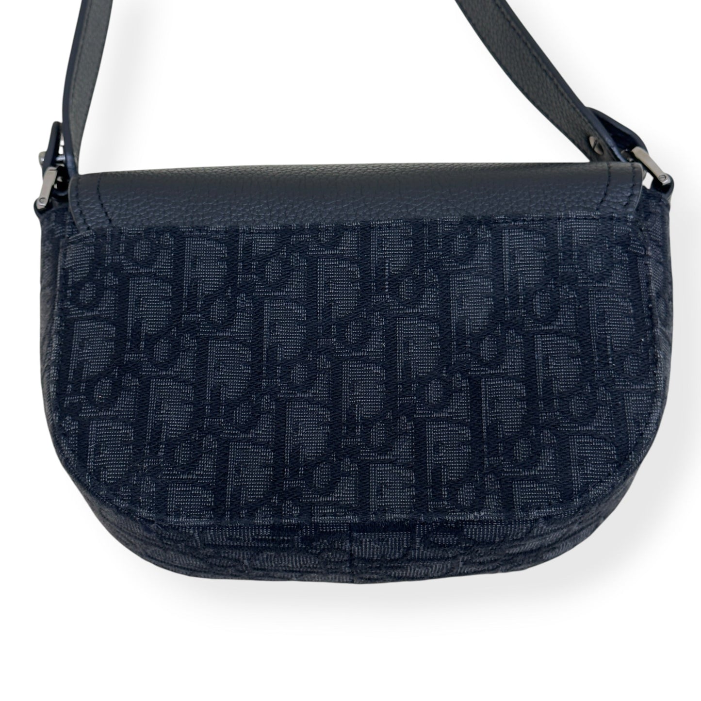 DIOR SADDLE OBLIQUE JACQUARD MESSENGER BAG BLACK MINI | O/S, Black
