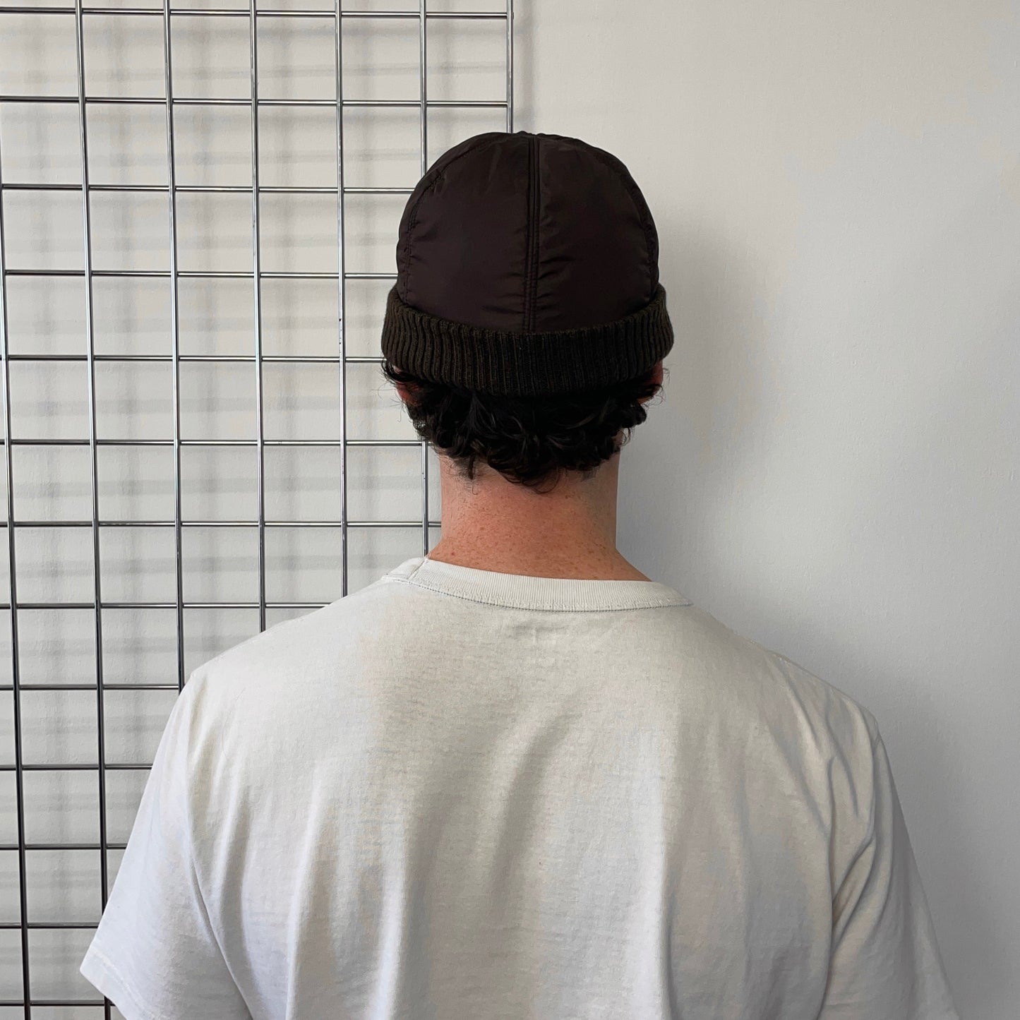 Prada Sport Burgundy & Khaki 00s Nylon & Wool Technical Beanie | O/S, Burgundy