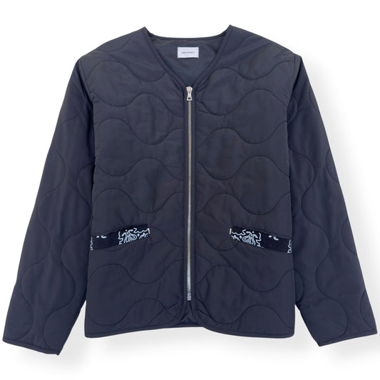 ASKYURSELF BANDANA QUILTED LINER JACKET BLACK S | Small, Black