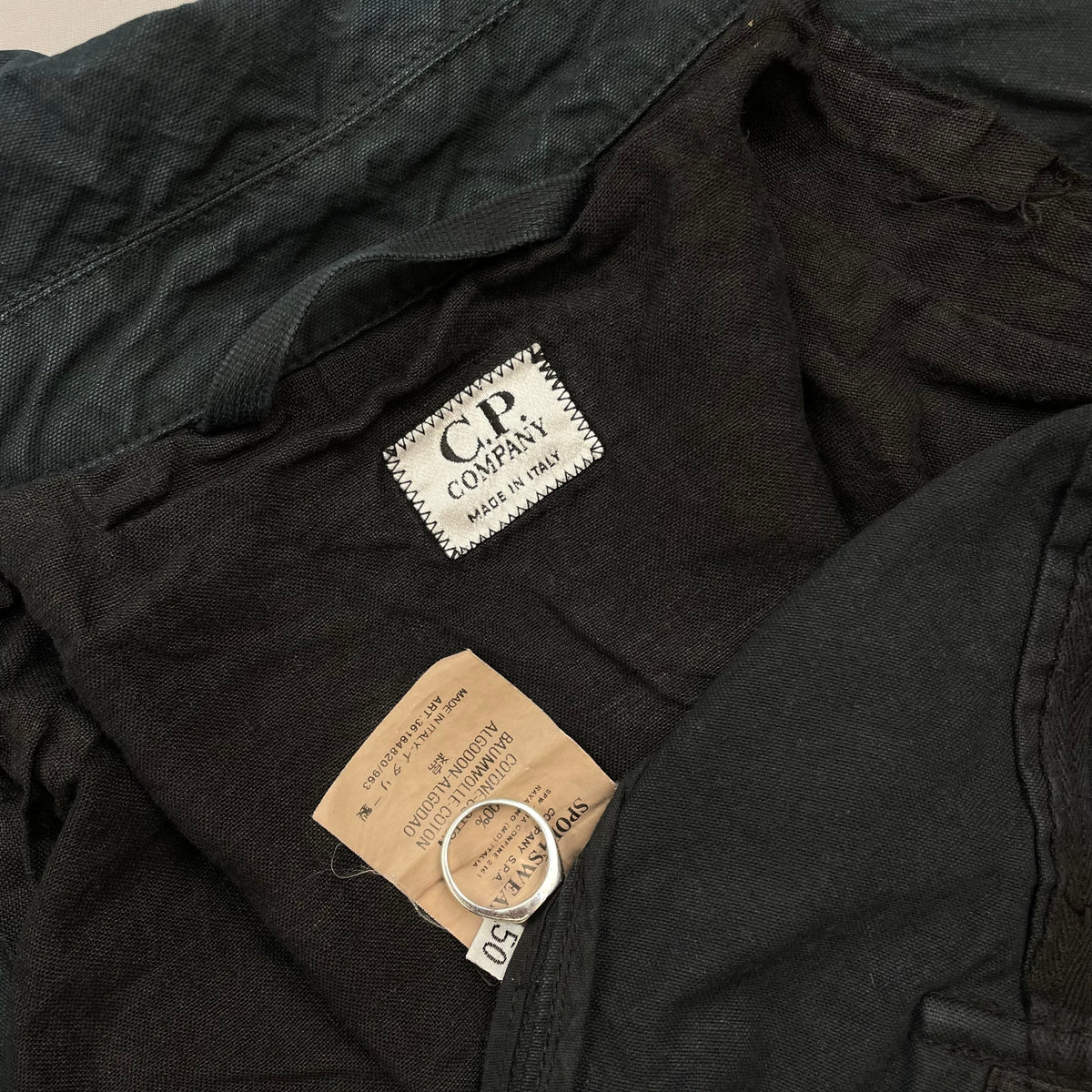 C.P. Company Navy SS02 Minimal Tailored Cotton Field Jacket | Medium, Blue