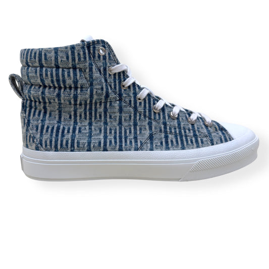 Givenchy City High Top 4G Denim Sneaker Blue White - Pre-Loved | Wylist