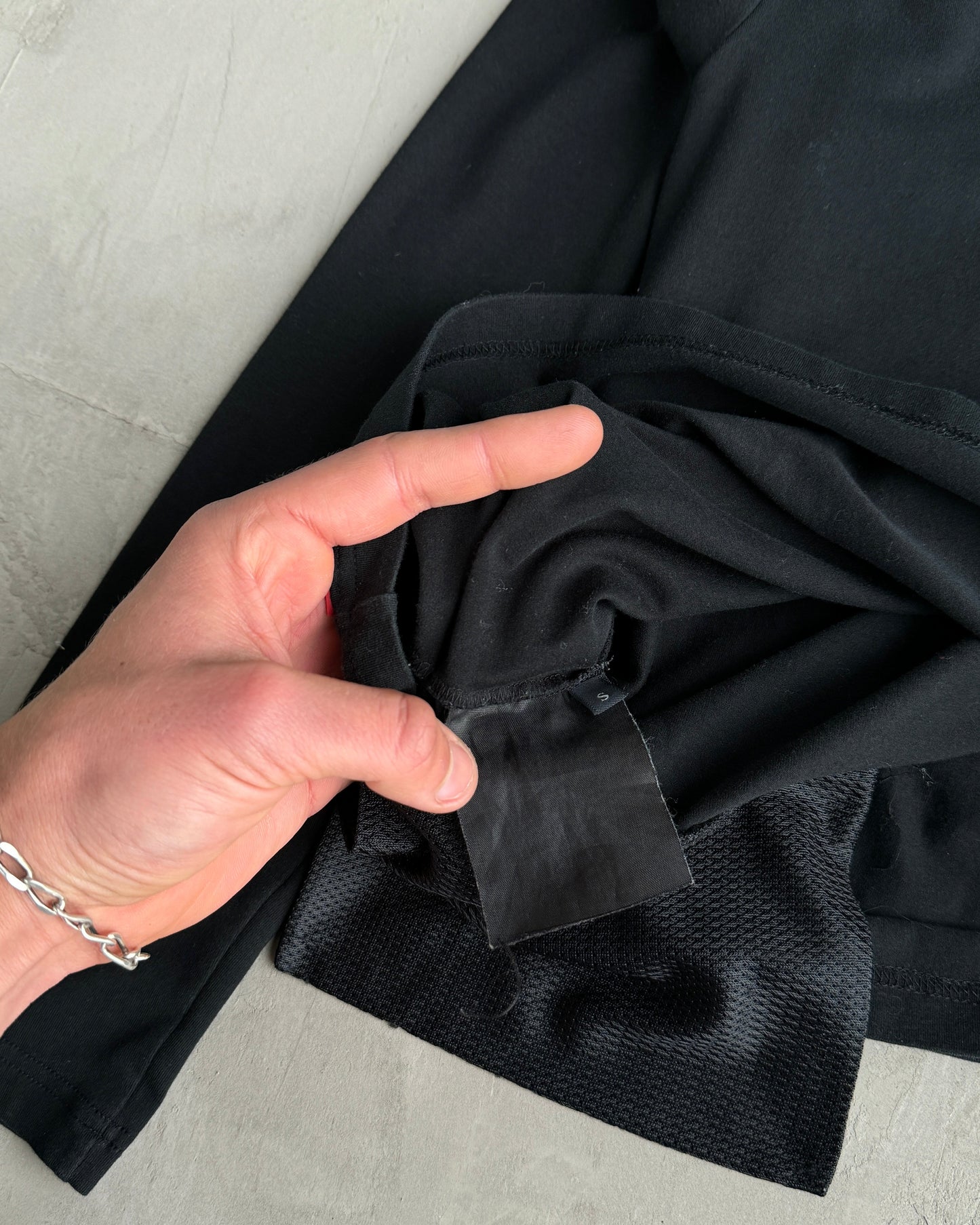 PRADA SPORT BLACK LONG SLEEVE STRETCH TOP - S/M | Small, Black