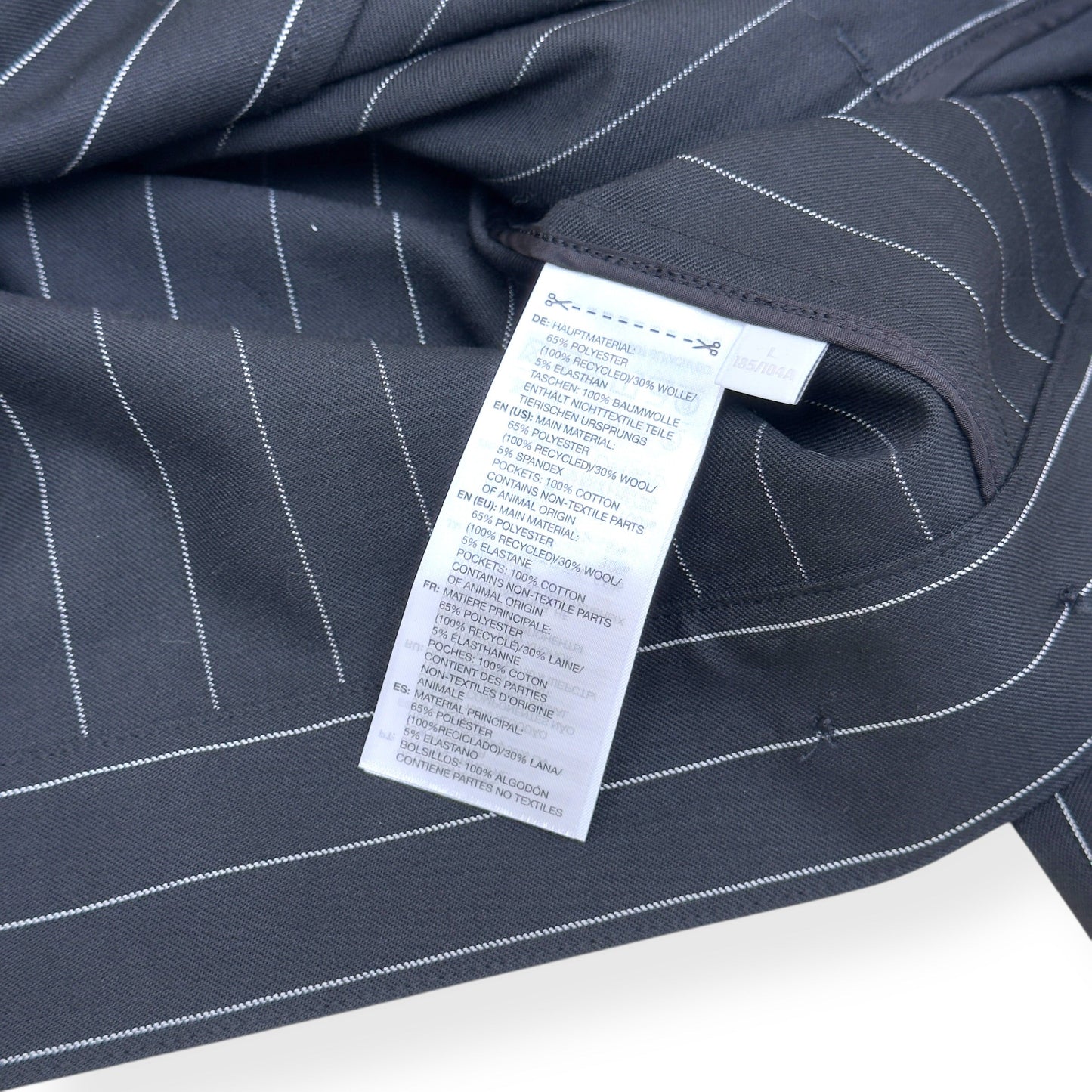 ADIDAS Y-3 REFINED WOOL UT BLOUSON JACKET BLACK / WHITE L | Large, Black