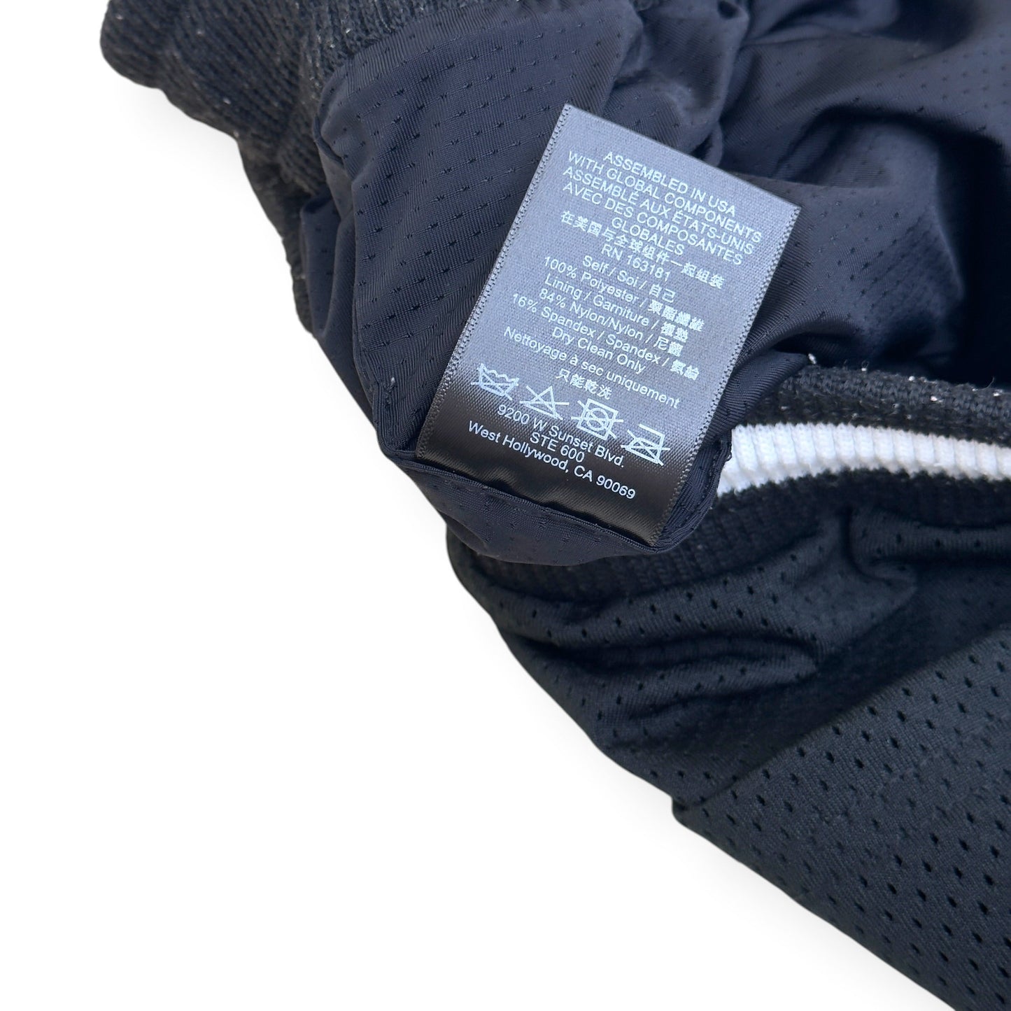 RHUDE ARCH LOGO MESH BASKETBALL SHORTS BLACK L | Large, Black