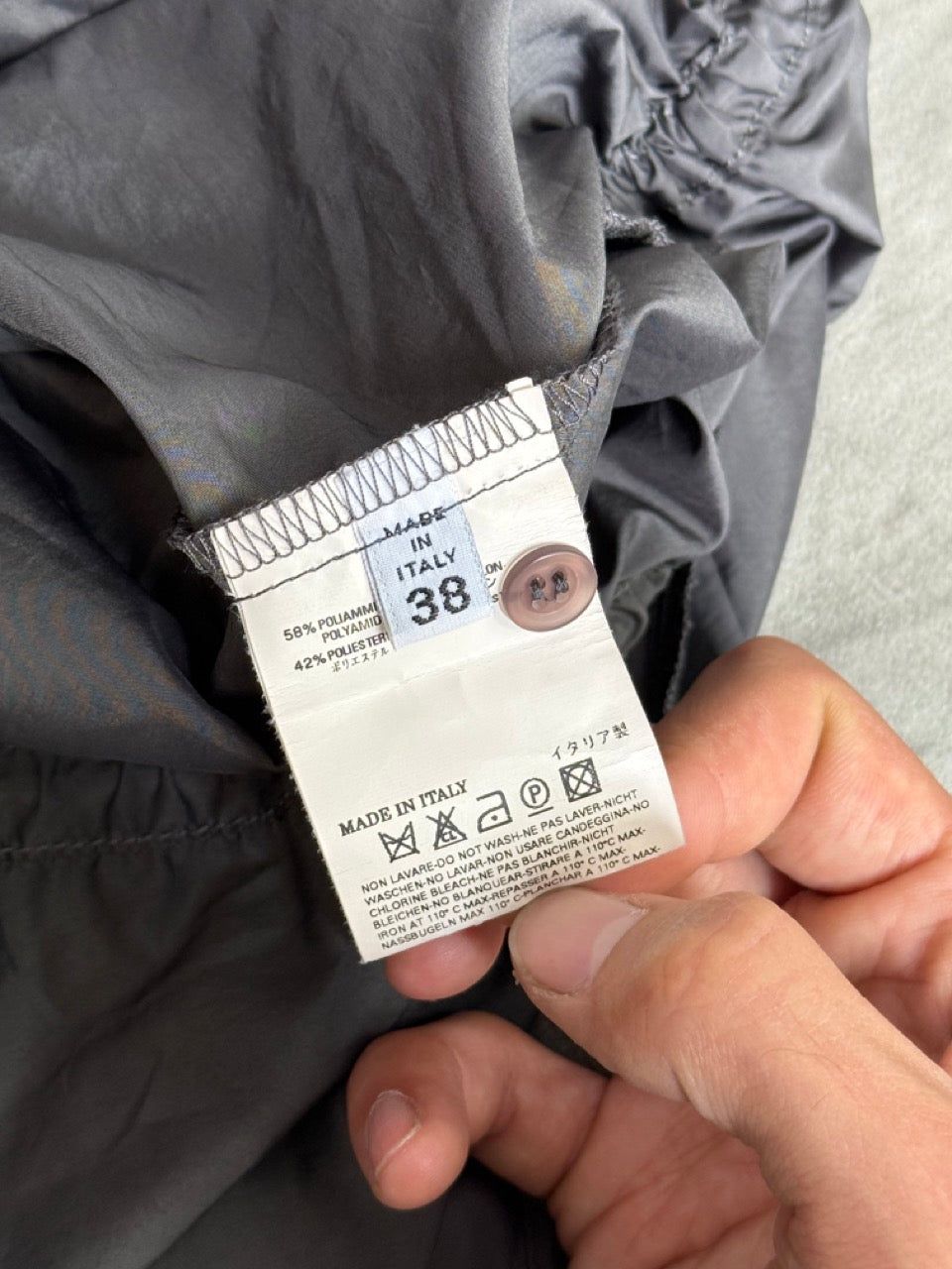 Maison Margiela 6 Grey Nylon LS Dress