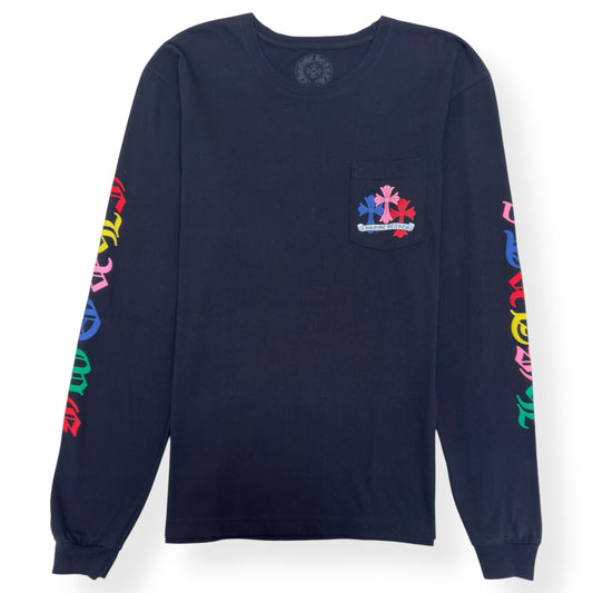 CHROME HEARTS CROSS LOGO LONG-SLEEVE T-SHIRT BLACK / MULTICOLOUR XL | XL, Black