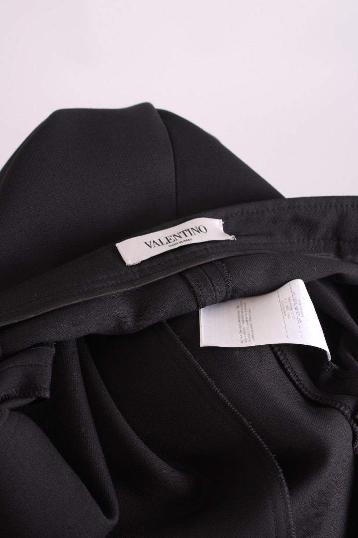 Valentino Pleat Button Trousers Black 10 | O/S, Black