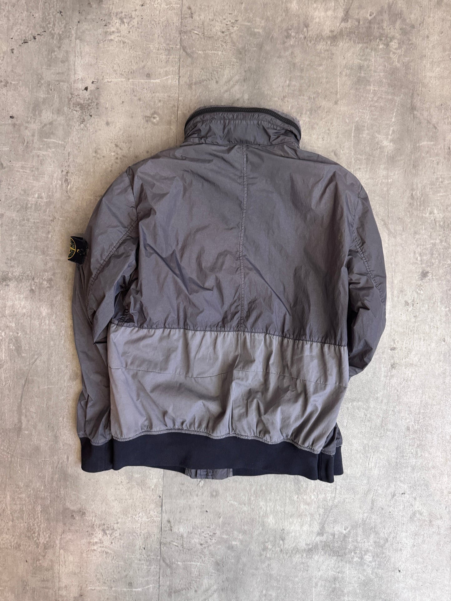 S/S 2016 Stone Island Grey Garment Dyed Crinkle Reps Jacket
