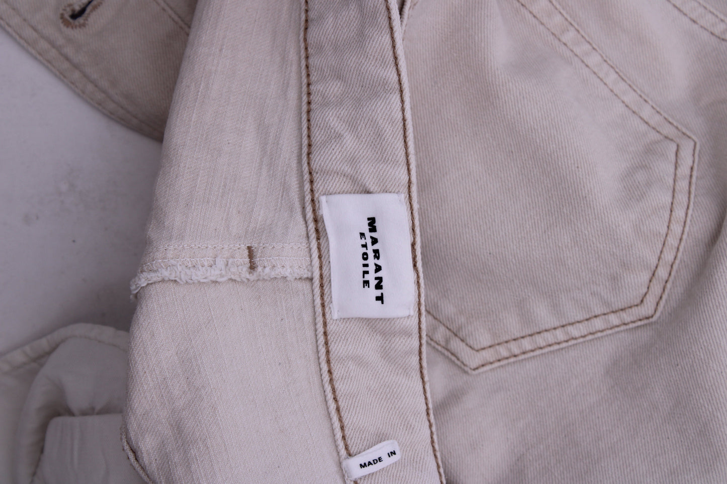 Isabel Marant Etoile Denim Skirt Cream 38 | O/S, Cream
