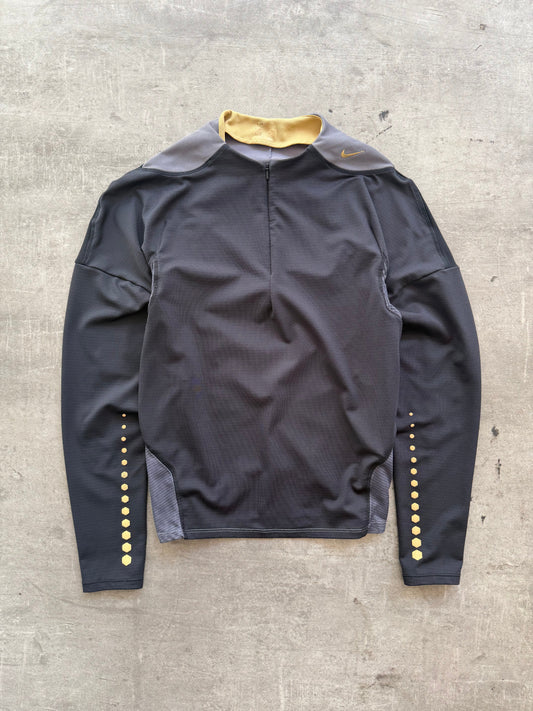 2005 Nike Sphere Tony Spackman Grey Toned Structured LS Top | Small, Multicoloured
