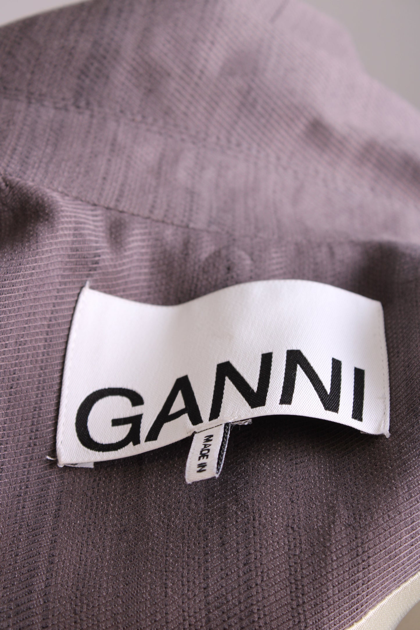 Ganni High Side Slit Blazer Grey 6 | O/S, Grey