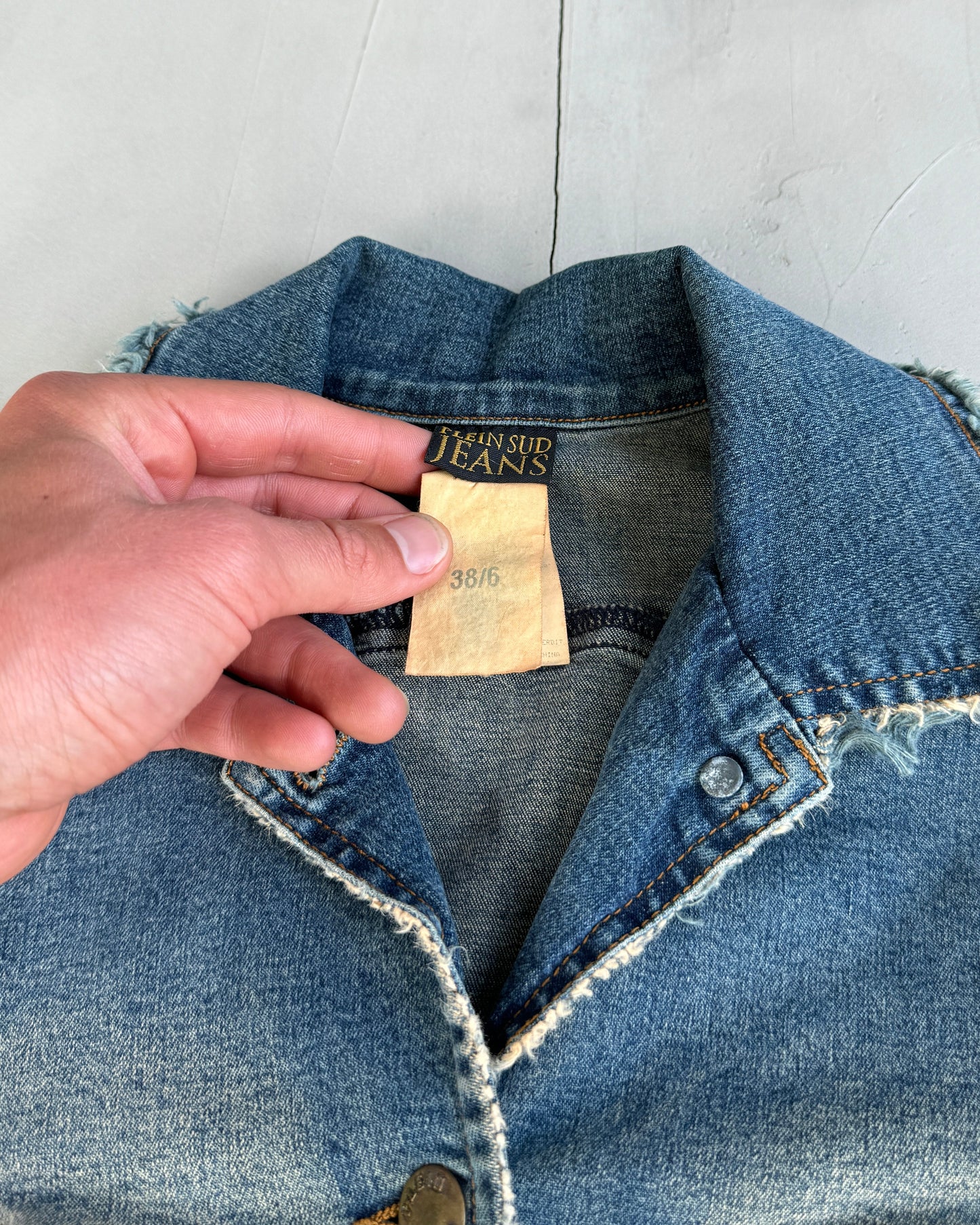 PLEIN SUD DISTRESSED DENIM JACKET - XS | XS, Blue