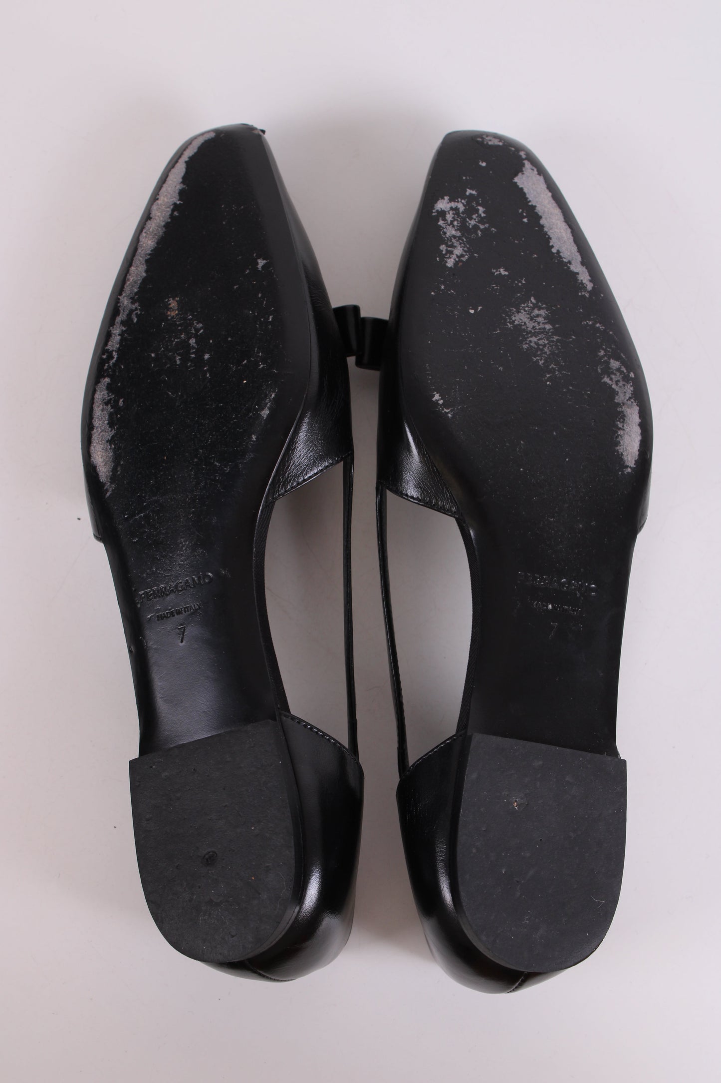 Ferragamo Cut Out Bow Flats Black 4 | O/S, Black