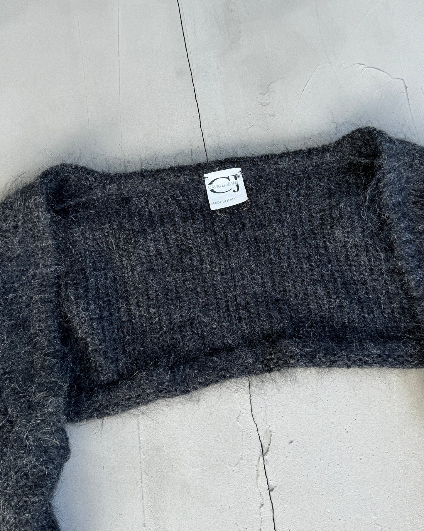 CAVALLI 00'S MOHAIR BOLERO ARM SLEEVES - M | Medium, Grey