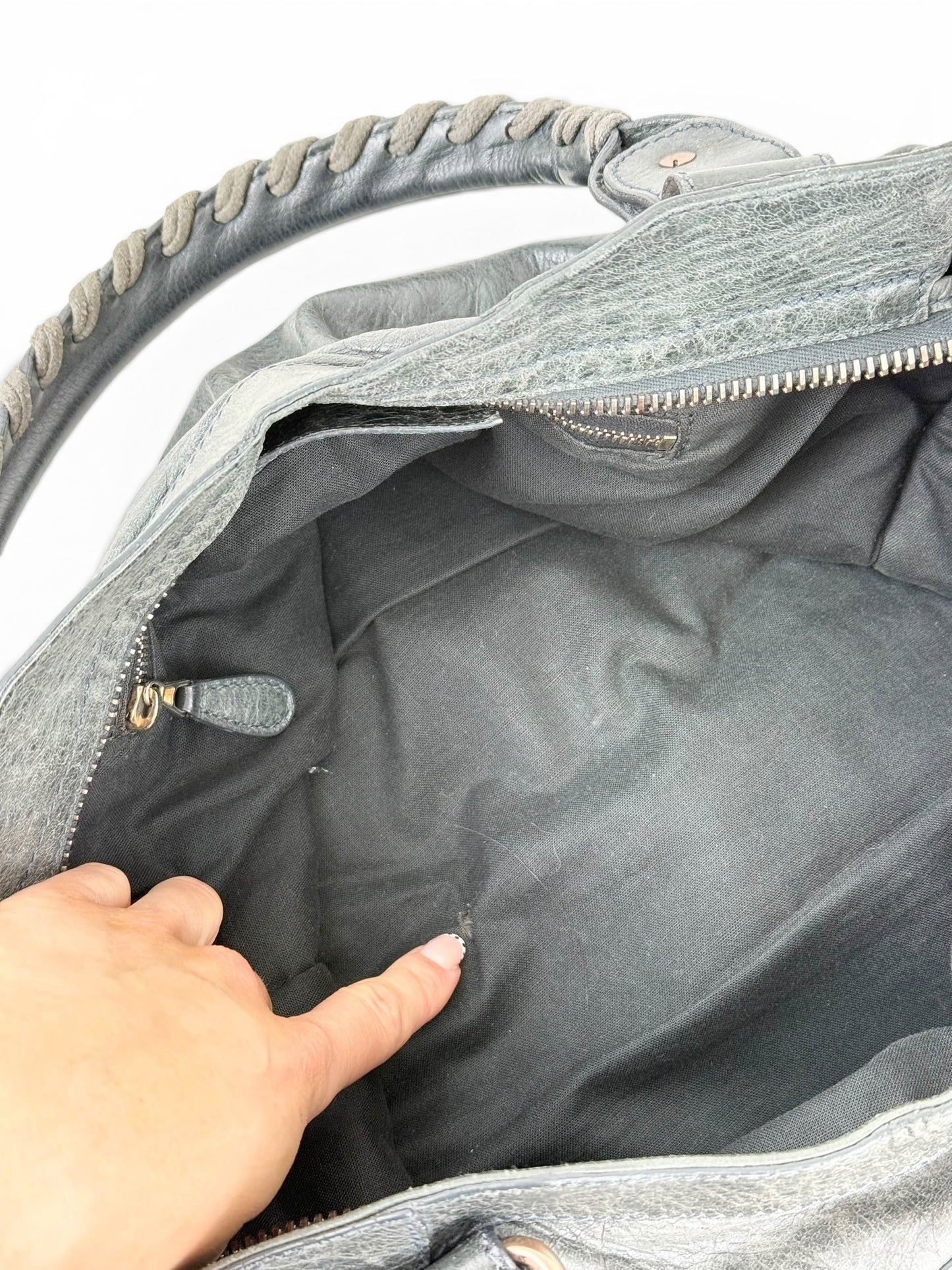 2010s Balenciaga The Giant City 21 Dark Grey Leather Handbag | O/S, Multicoloured