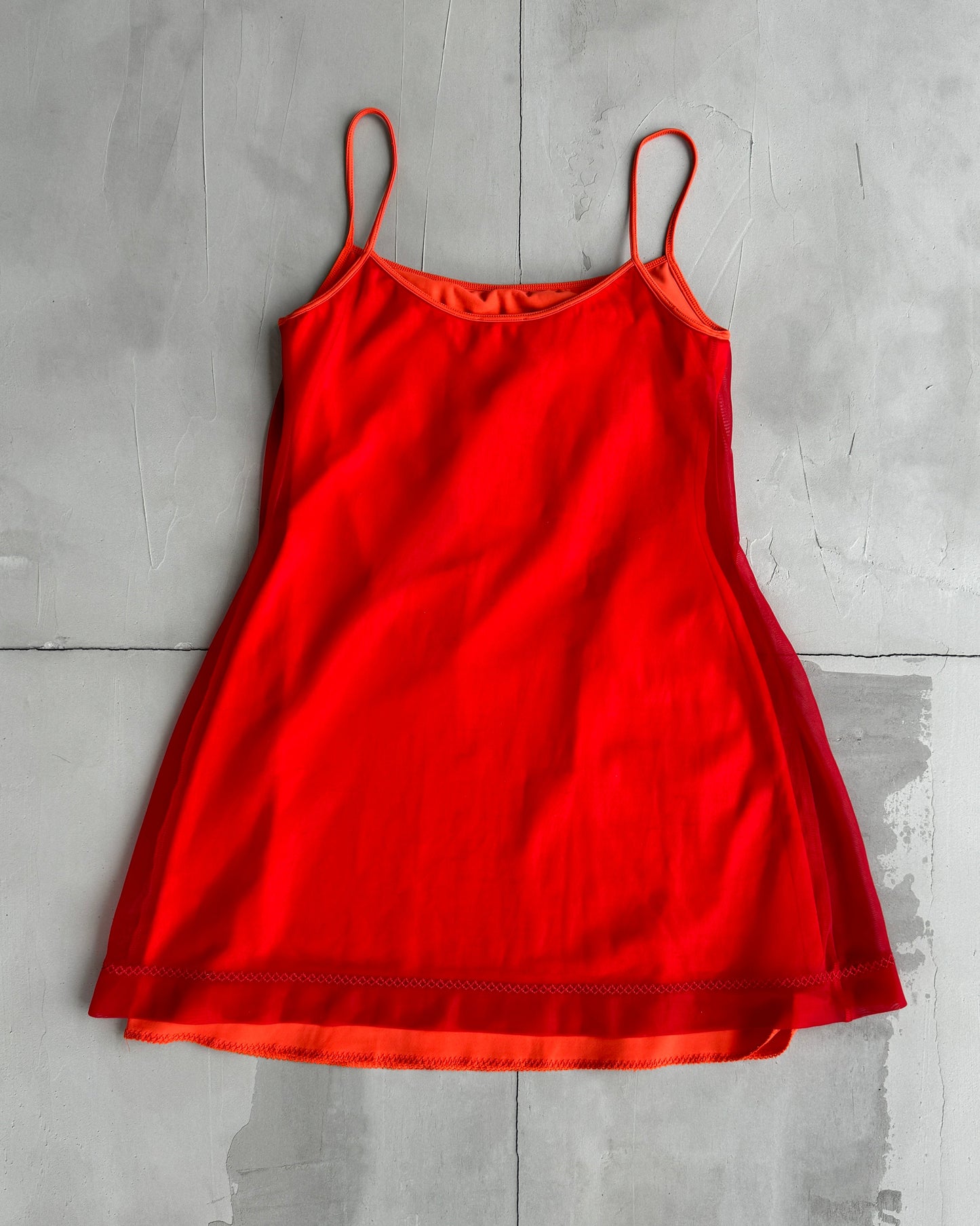 PLEIN SUD SUN MESH MINI DRESS - S | Small, Orange