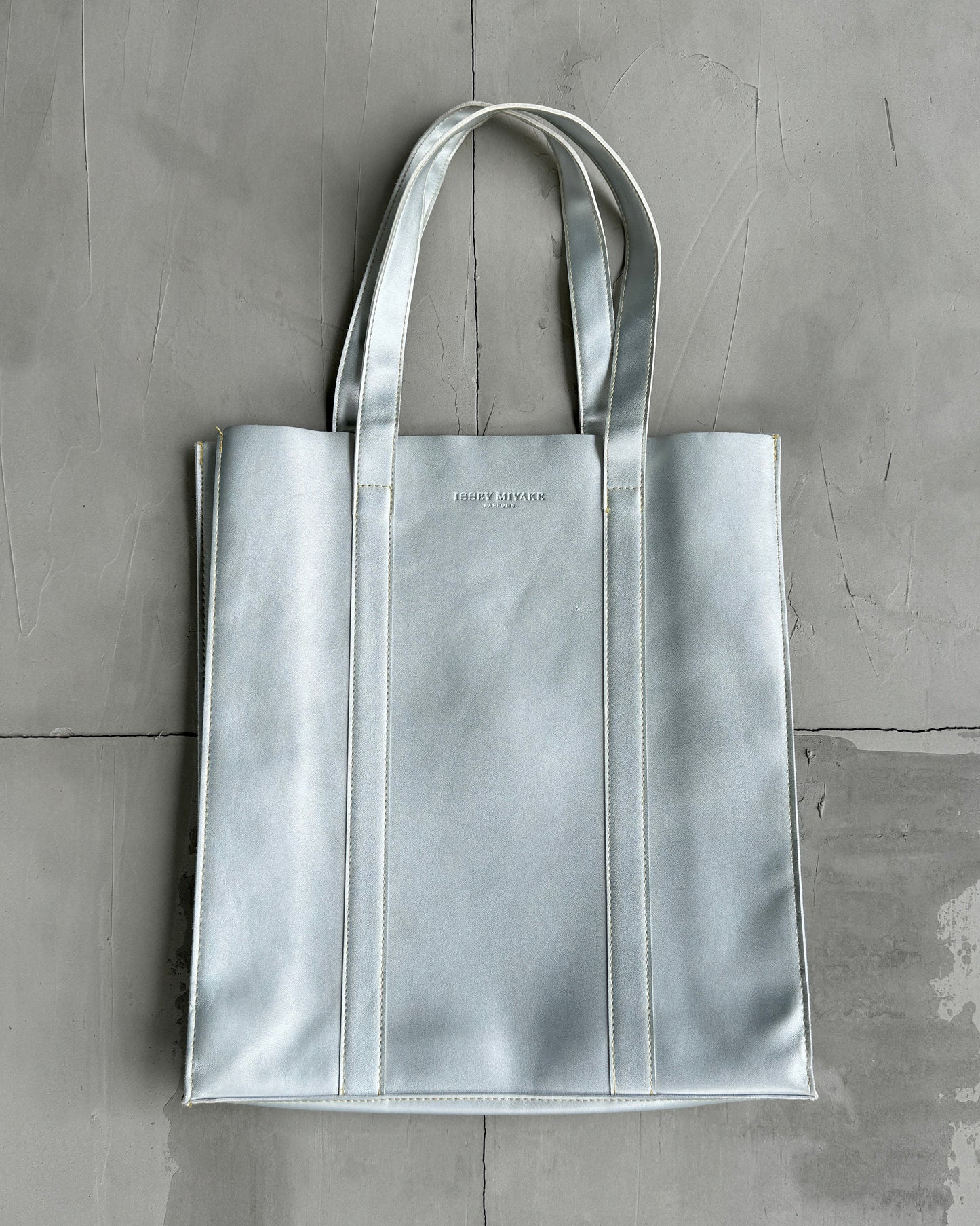 ISSEY MIYAKE PARFUMS SILVER TOTE BAG | O/S, Silver