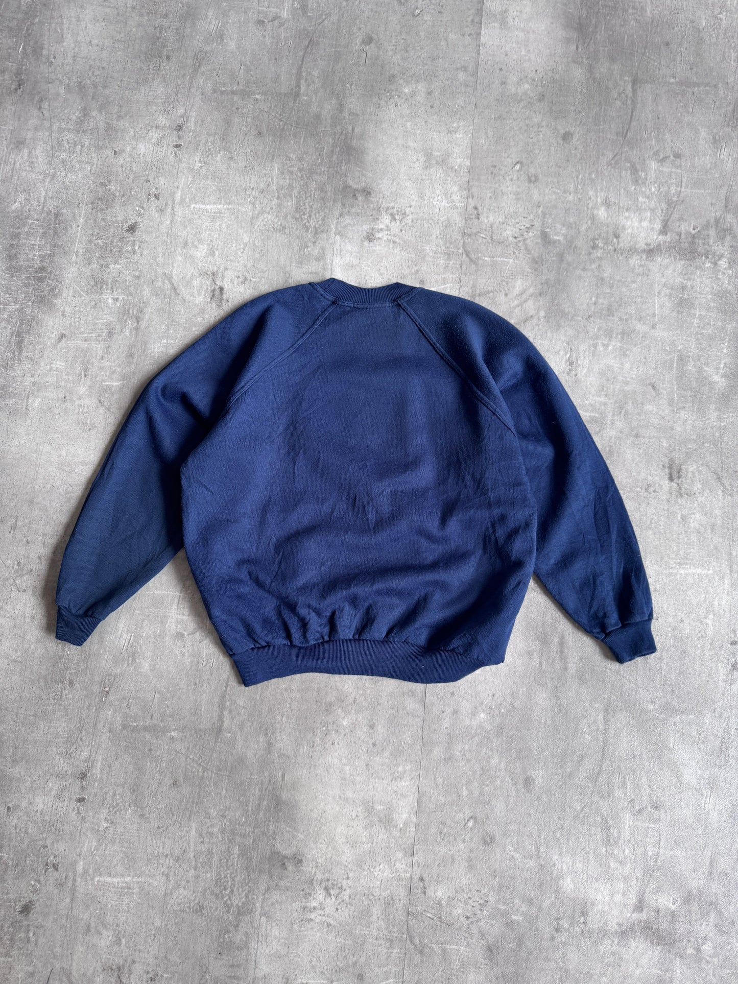 YSL Spellout Cotton Navy Sweater