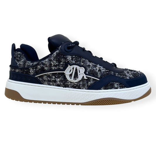 DIOR B9S 822/888 SKATER TWEED SNEAKER NAVY 45 / UK11 | UK 11, Navy