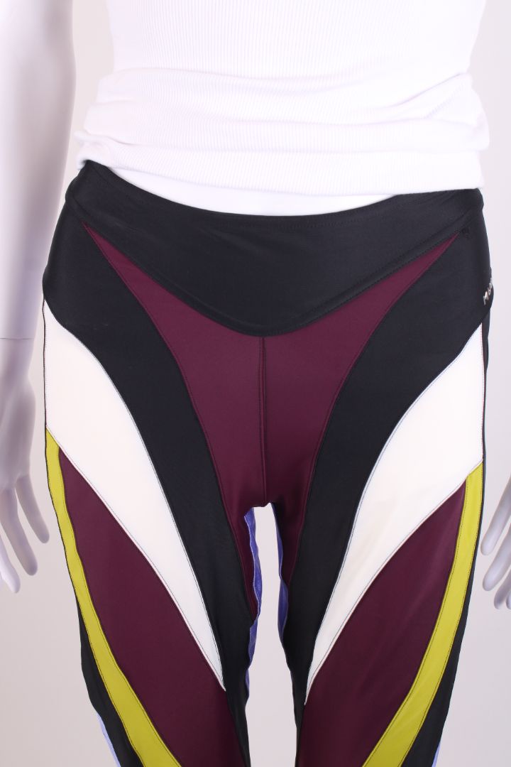 Mugler Block Colour Leggings Multi Coloured 12 | Medium, Red