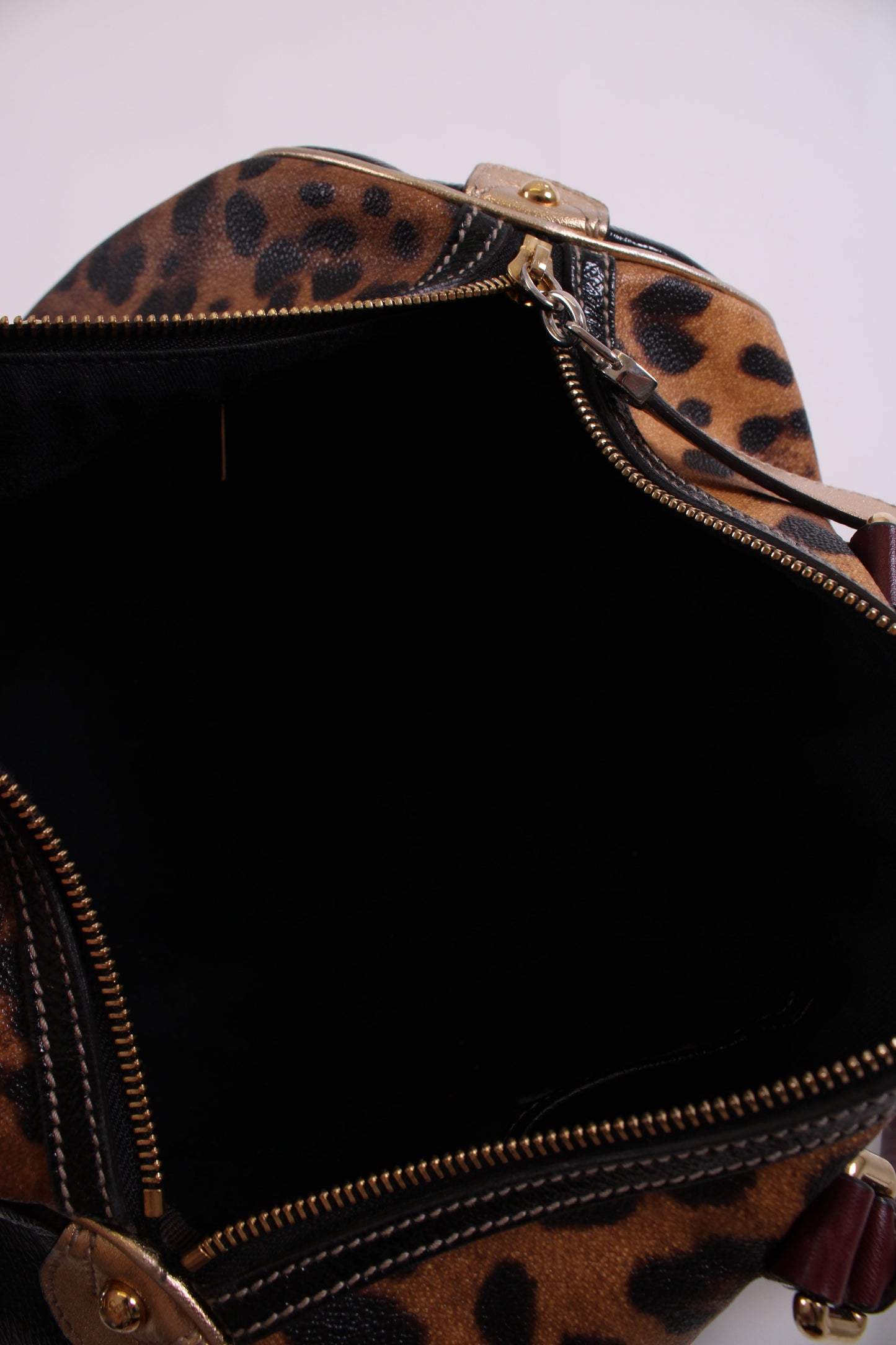 Dolce & Gabbana Miss Escape Bowling Bag Leopard Print | O/S, Red