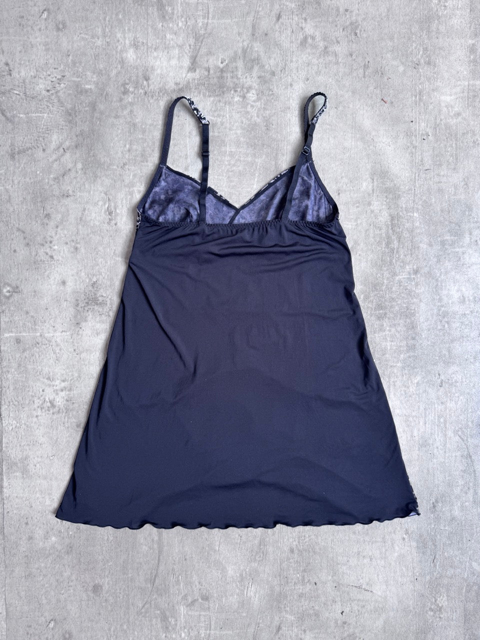 Lace Layered Grey Printed Cami Top