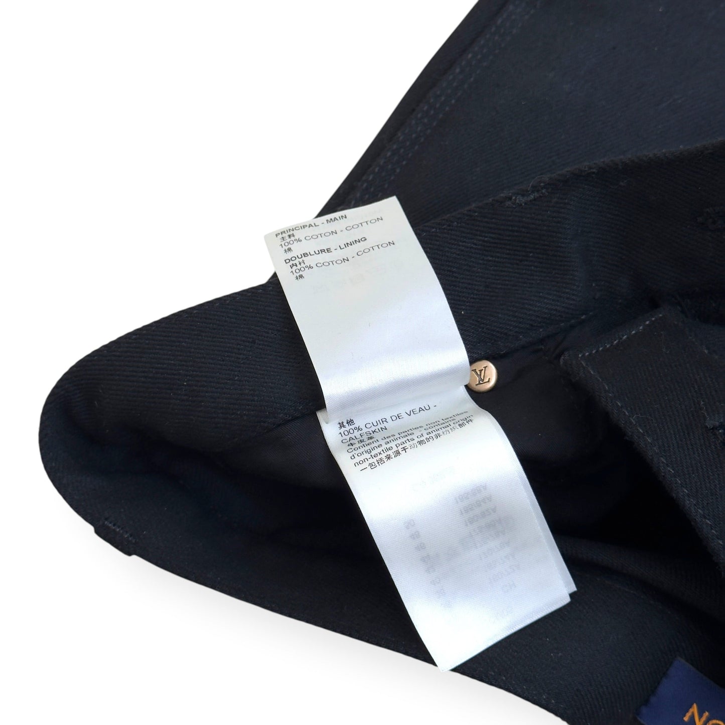 LOUIS VUITTON LV MONOGRAM DENIM WORKWEAR CARPENTER JEANS BLACK 34 / L | Large, Black