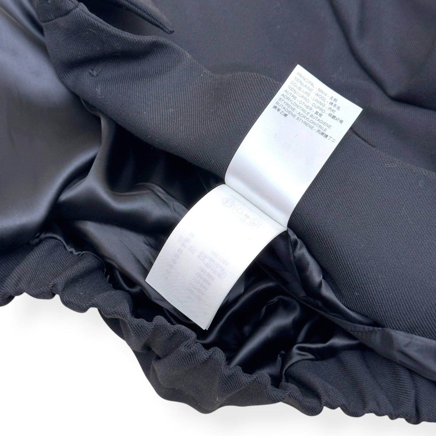 LOUIS VUITTON PEARL CALLIGRAPHY EMBELLISHED WOOL BLOUSON JACKET BLACK 54 / XL | XL, Black