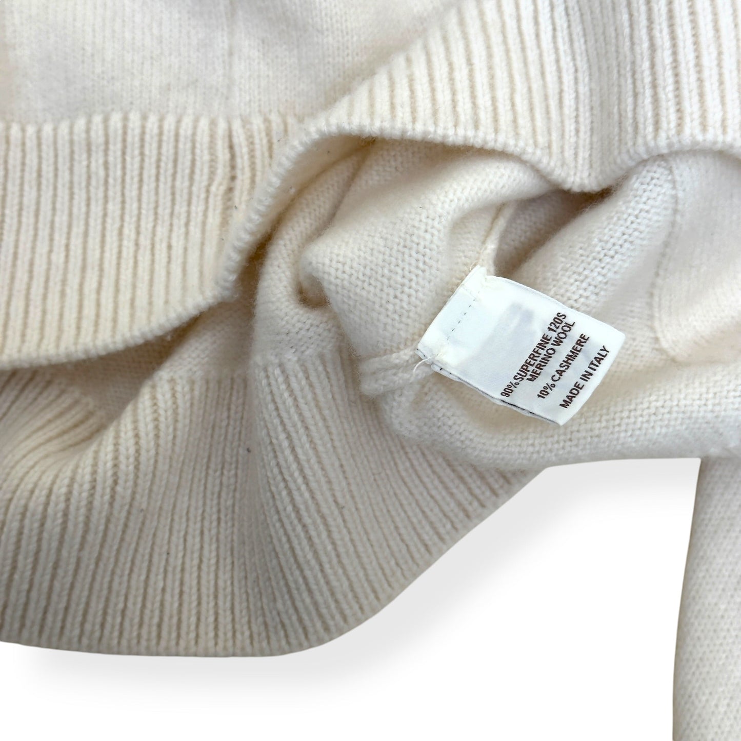 THOM SWEENEY MERINO WOOL / CASHMERE CARDIGAN ECRU L | Large, Ecru