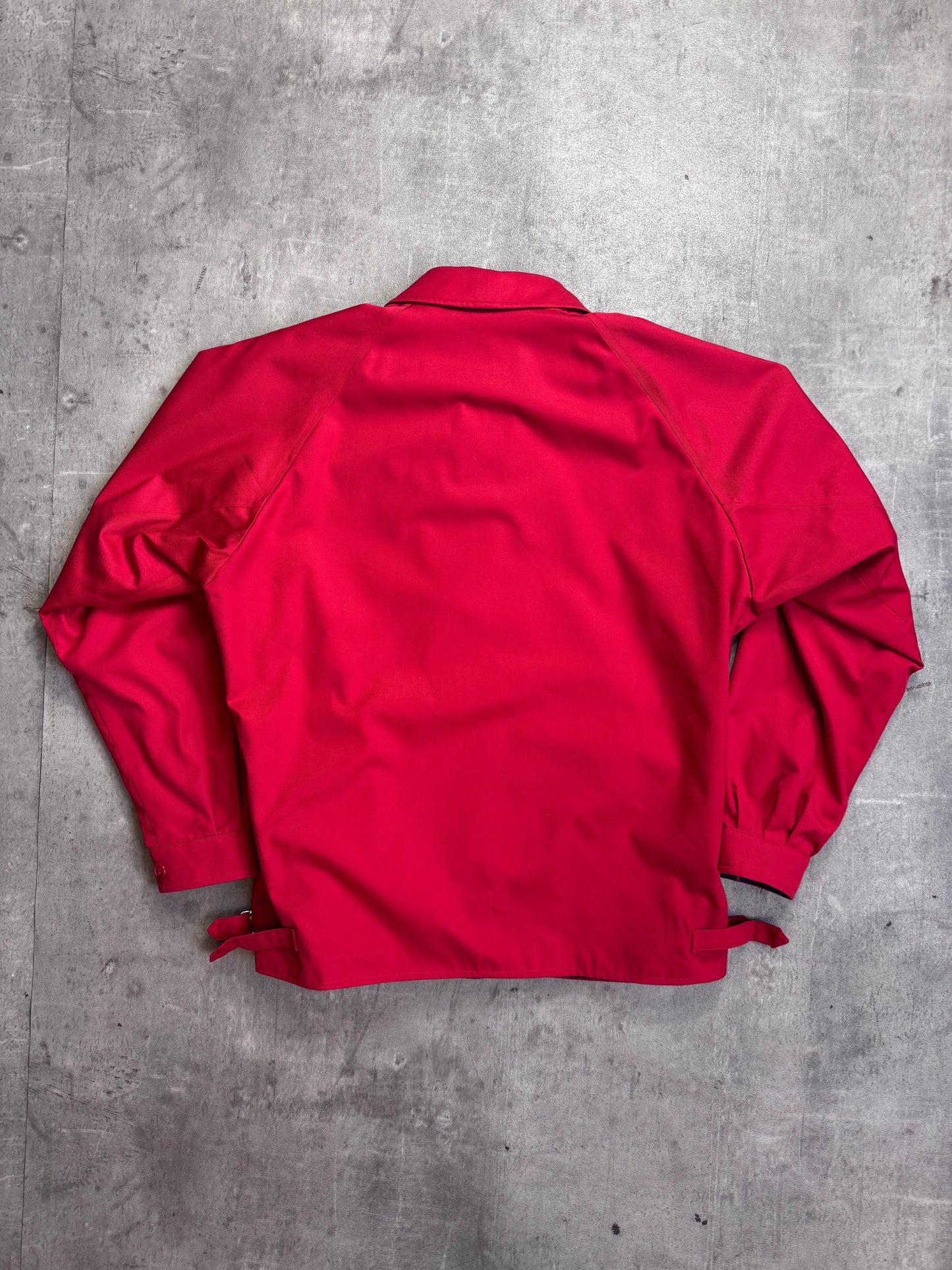 Burberry Classic Red Tatershall Navy Check Lined Harrington Jacket