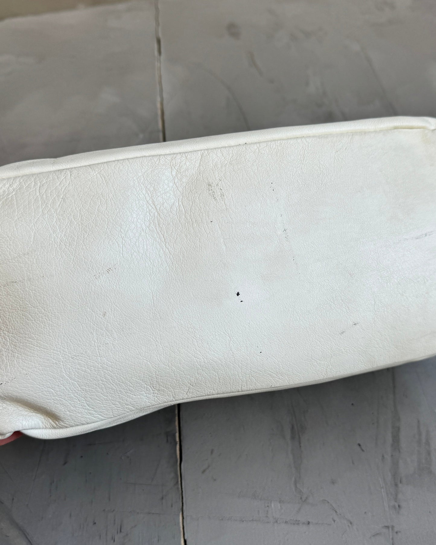 Miu Miu 2000's Cream Leather Shoulder Bag