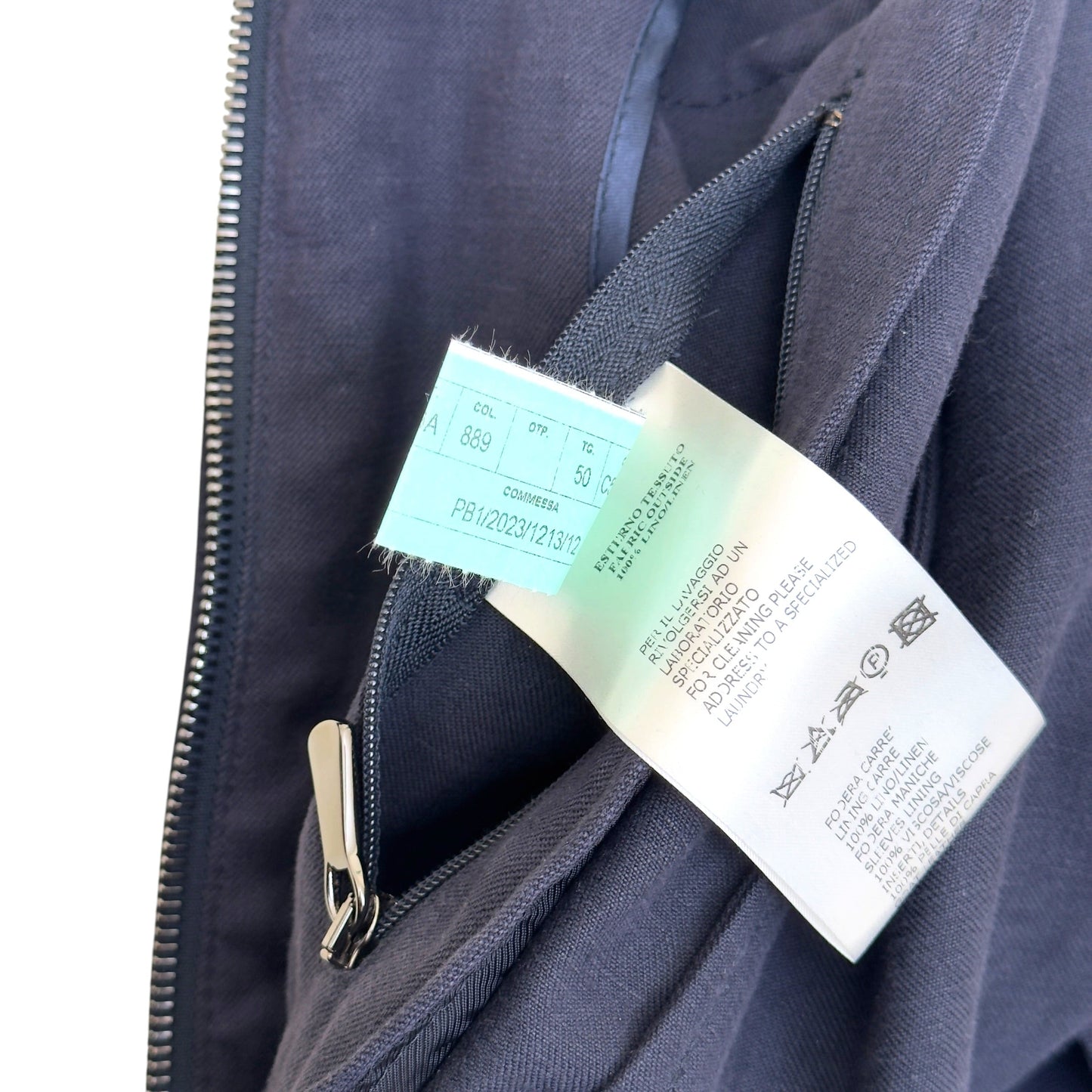 THOM SWEENEY LINEN BLOUSON JACKET BLUE 50 / M | Medium, Blue