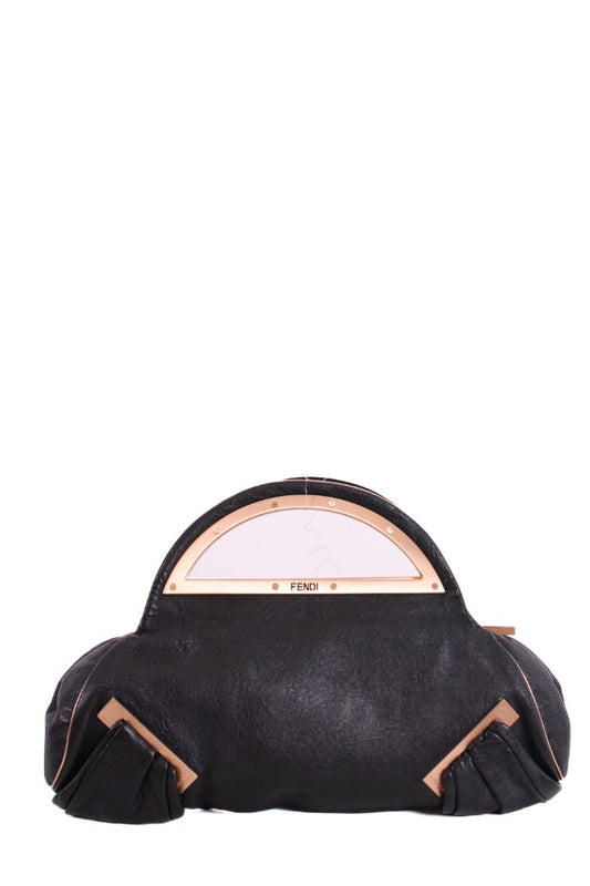 Fendi Top Handle Bag Black/ Rose Gold | O/S, Multicoloured